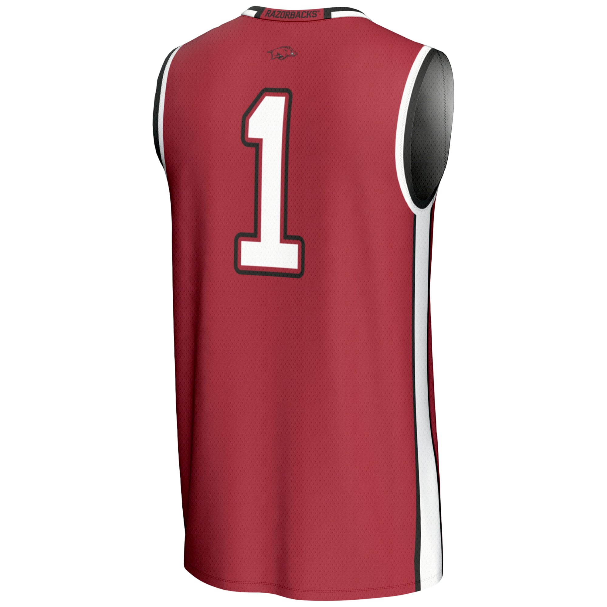 #1 Arkansas Razorbacks Lightweight Basketball Jersey Cardinal - back view
