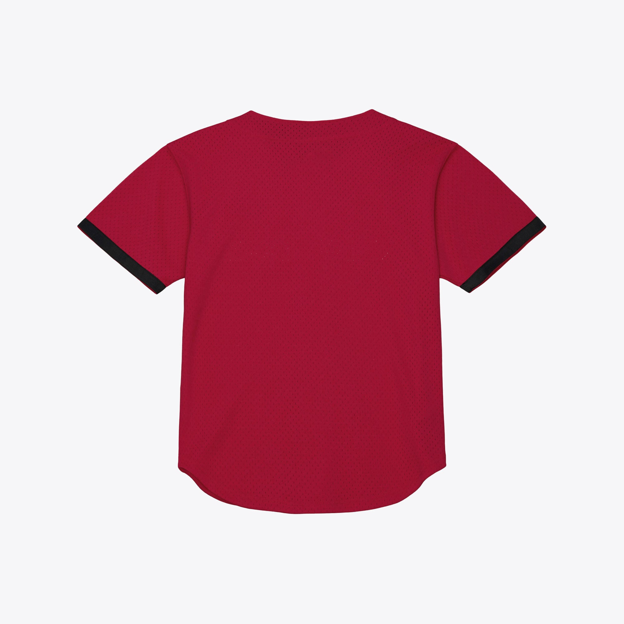 Arkansas Razorbacks Mesh Button-Up Batting Practice Baseball Jersey Cardinal - front view