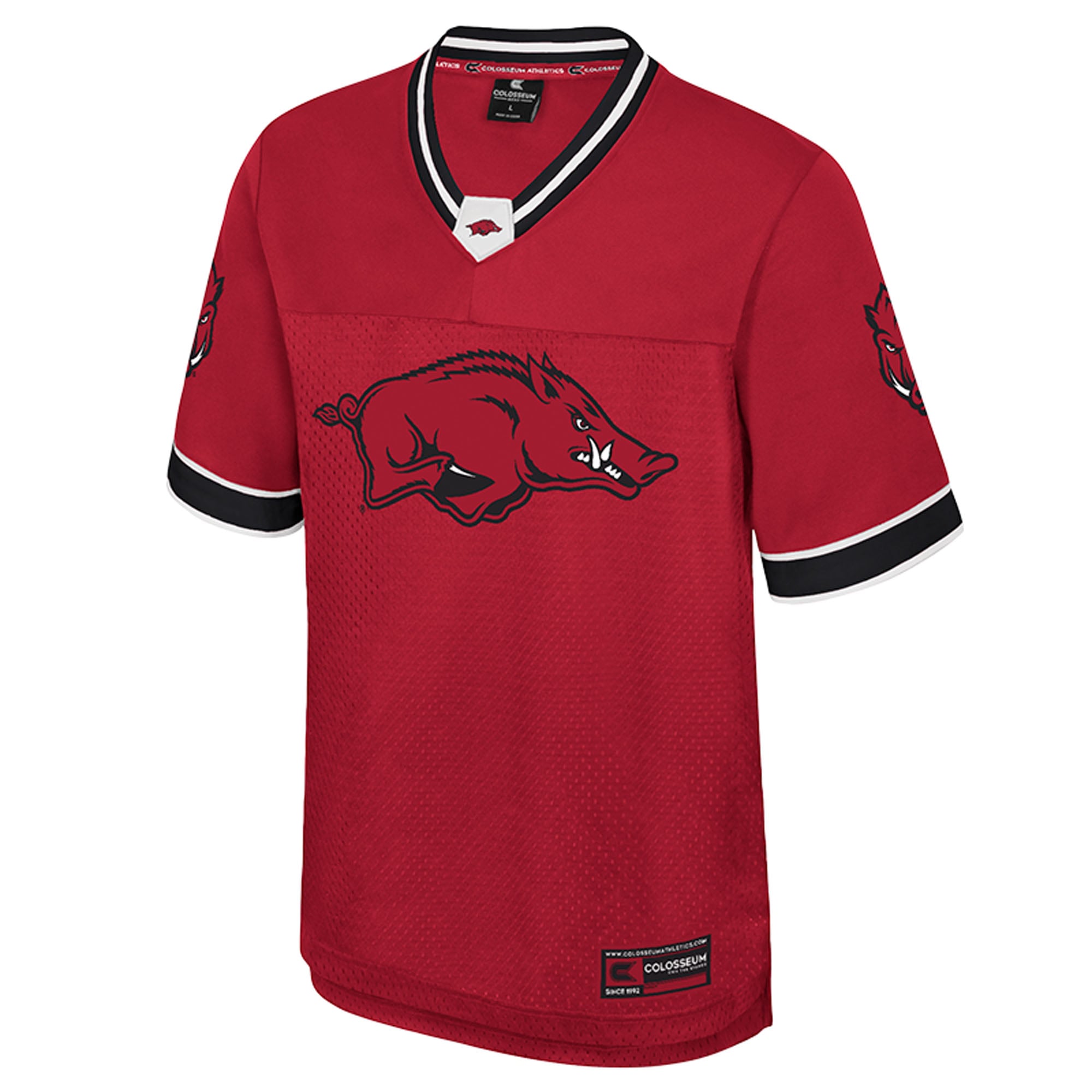 Arkansas Razorbacks Nothing But The Hits Football Jersey Cardinal - front view