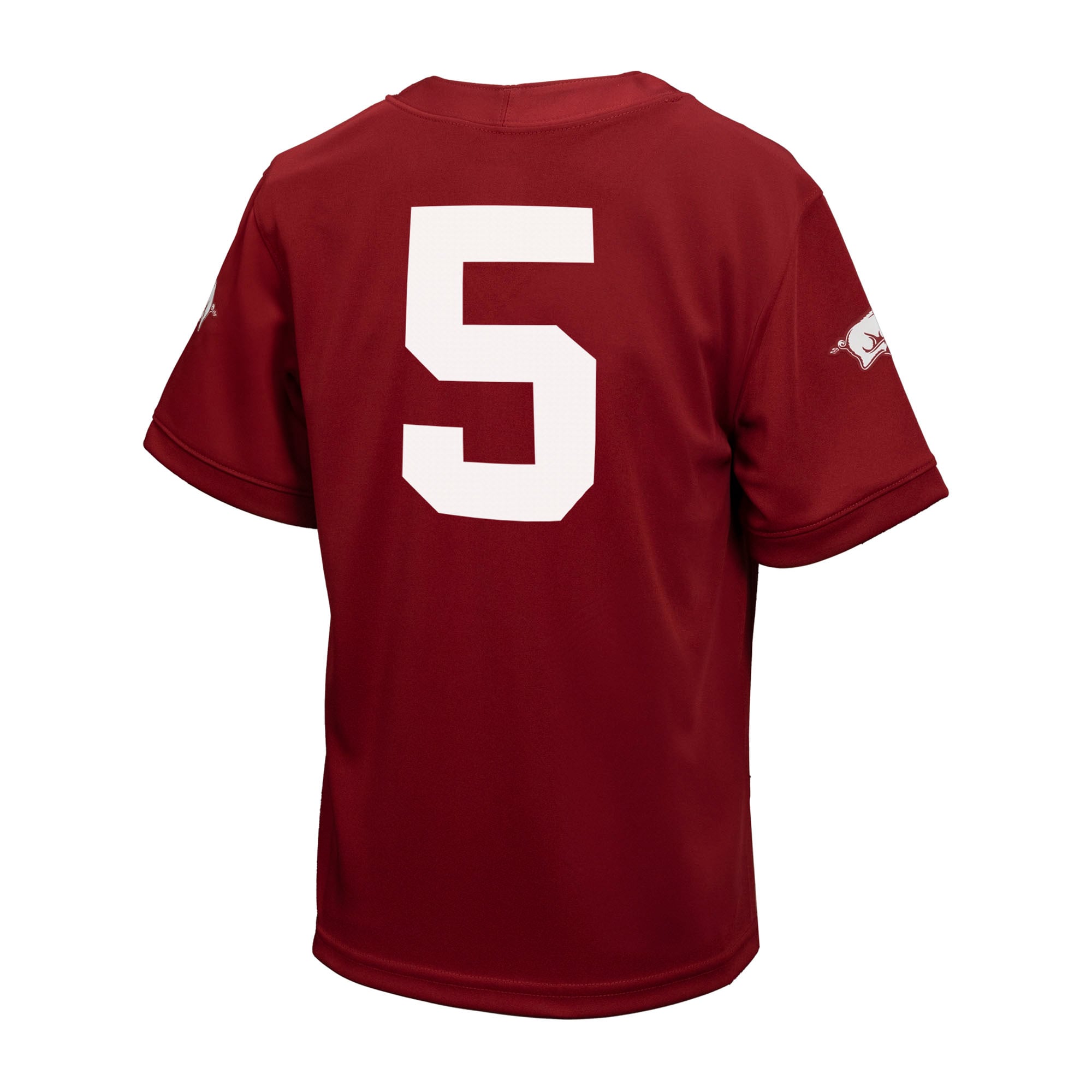 #5 Arkansas Razorbacks Preschool Jersey Cardinal - back view