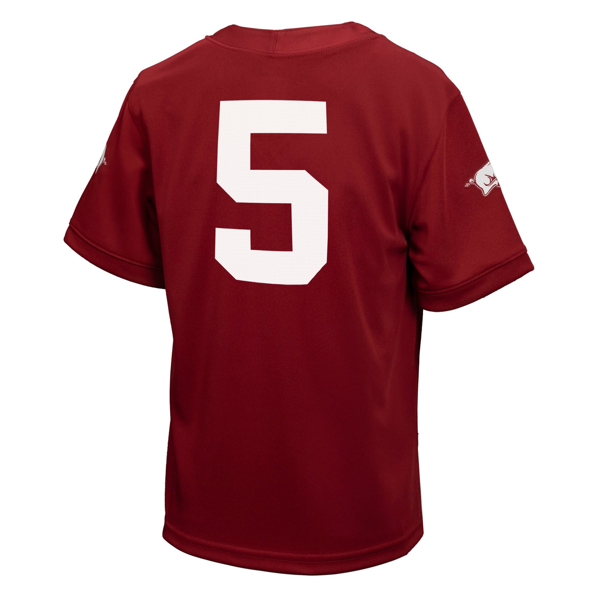 #5 Arkansas Razorbacks Toddler Jersey Cardinal - back view