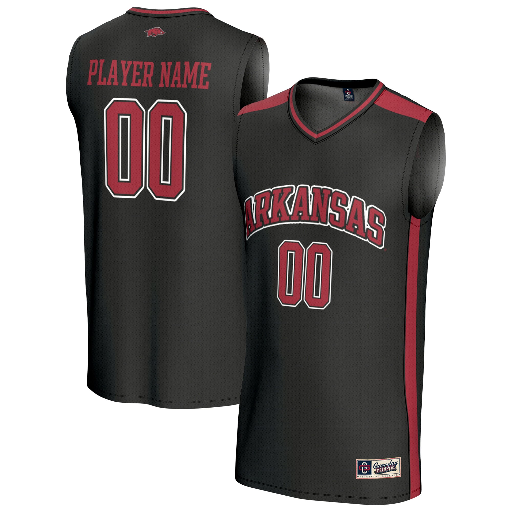 Arkansas Razorbacks Unisex Lightweight Collegiate Women's Basketball Fashion - front and back view