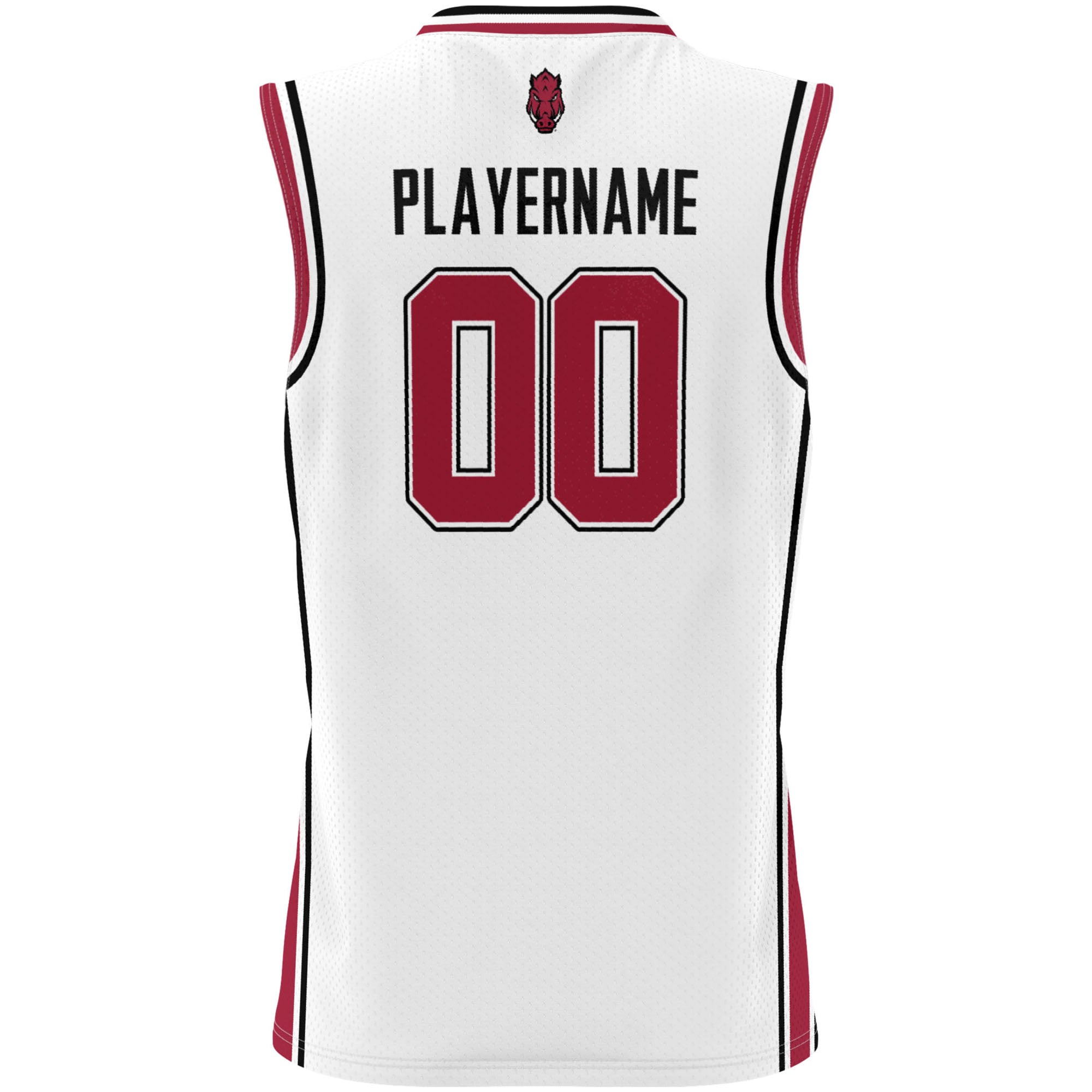 Arkansas Razorbacks Youth Lightweight Women's Basketball Jersey White - back view