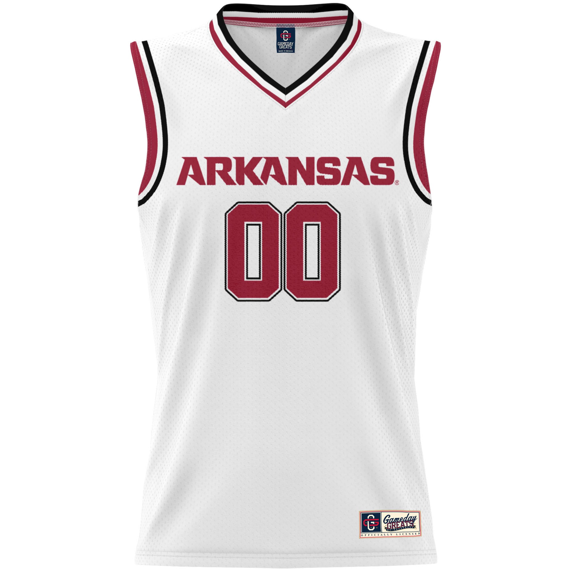 Arkansas Razorbacks Youth Lightweight Women's Basketball Jersey White - front view