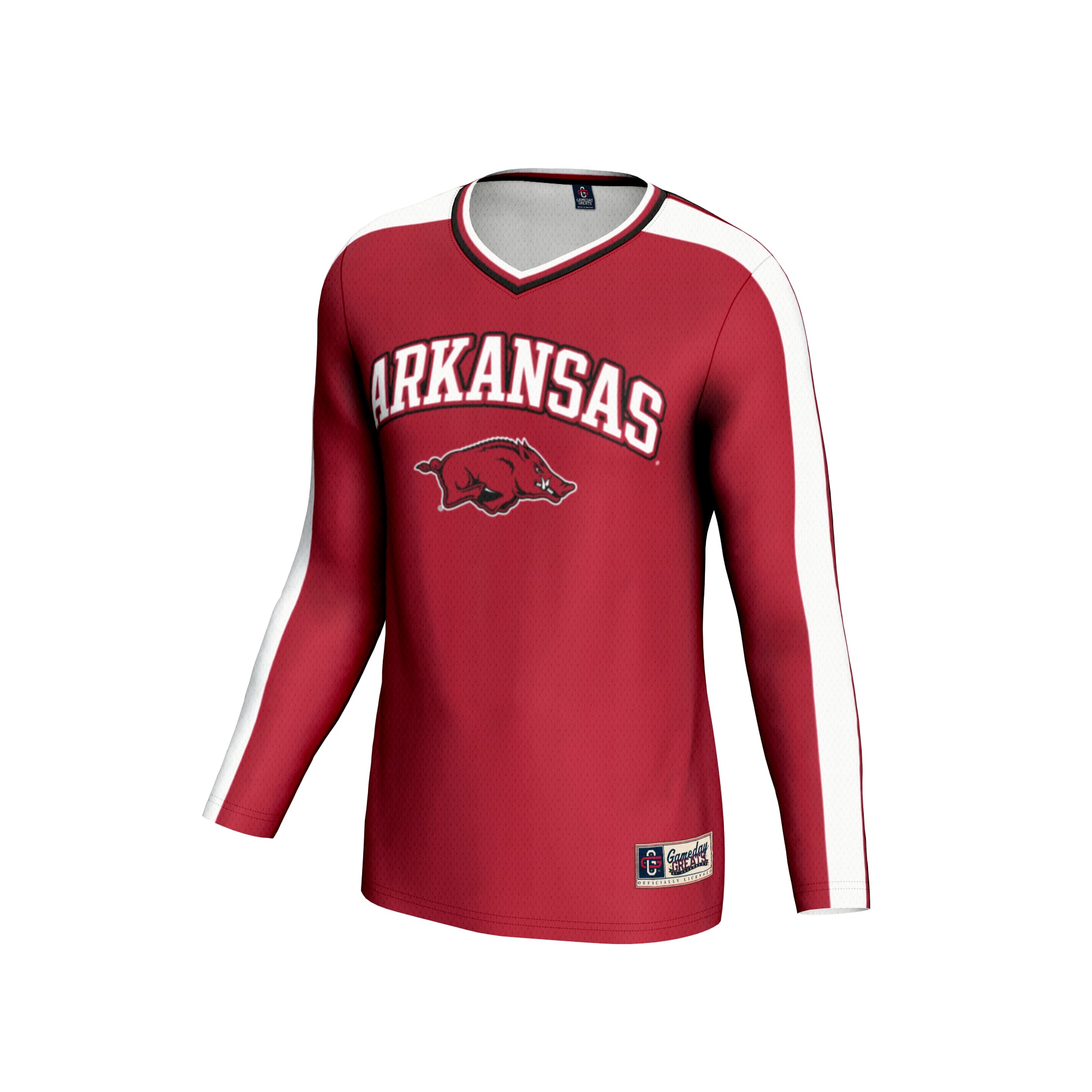 Arkansas Razorbacks Youth Women's Volleyball Lightweight Fashion Jersey Cardinal - front view