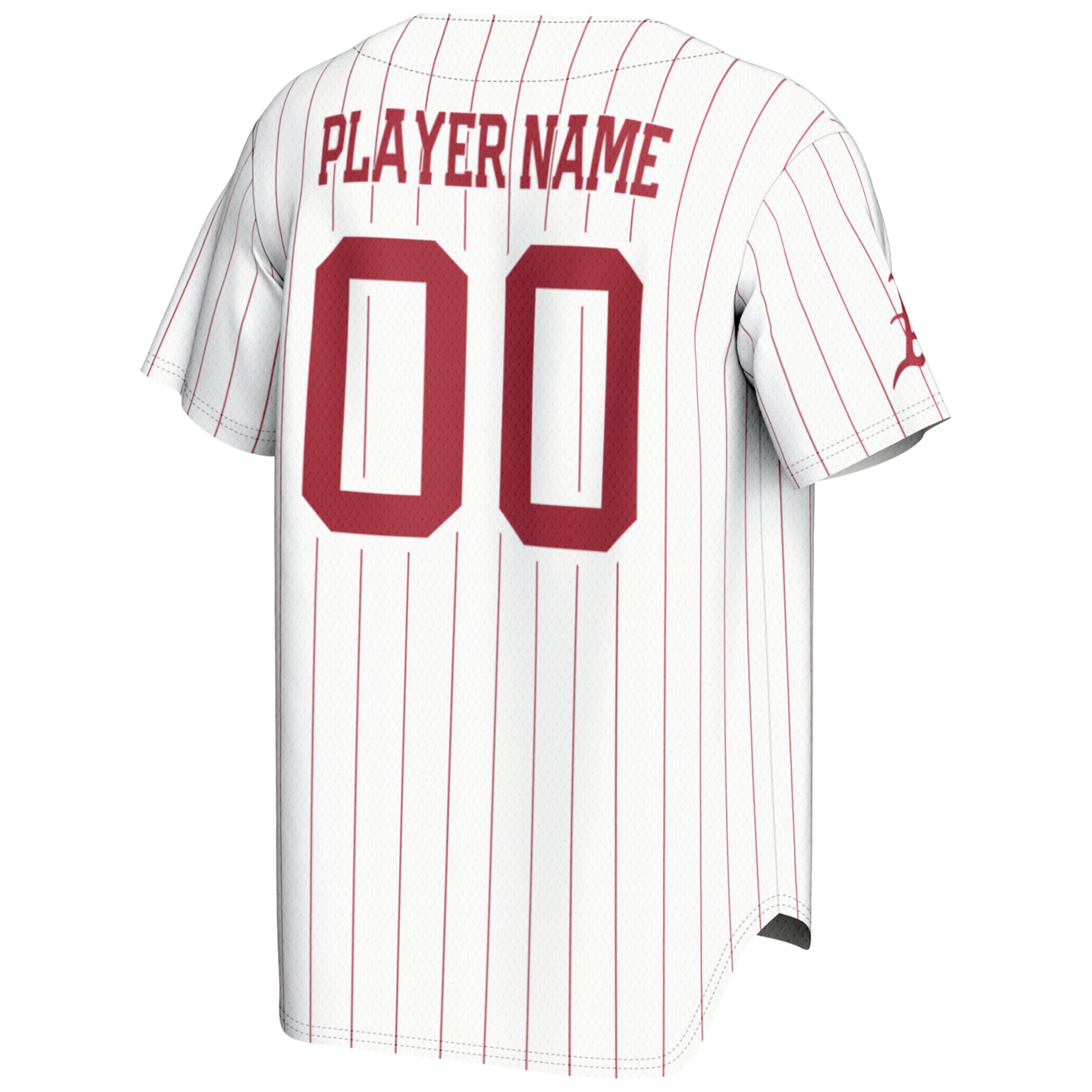 Arkansas Razorbacks Youth Lightweight Baseball Jersey White - back view