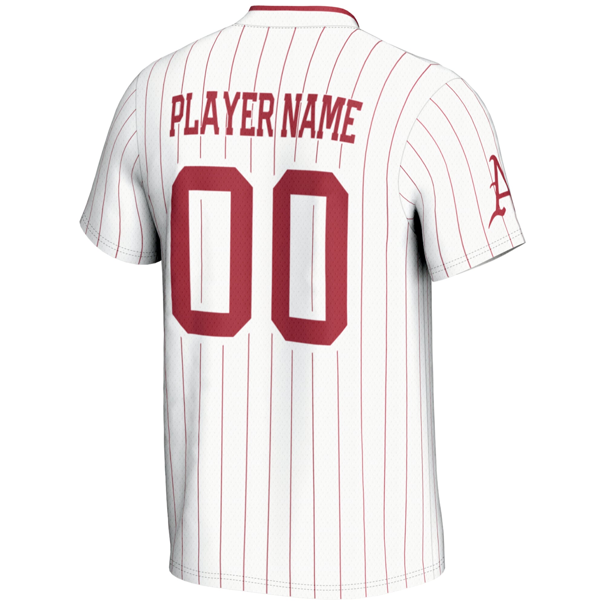 Arkansas Razorbacks Youth Lightweight Softball Jersey White - back view