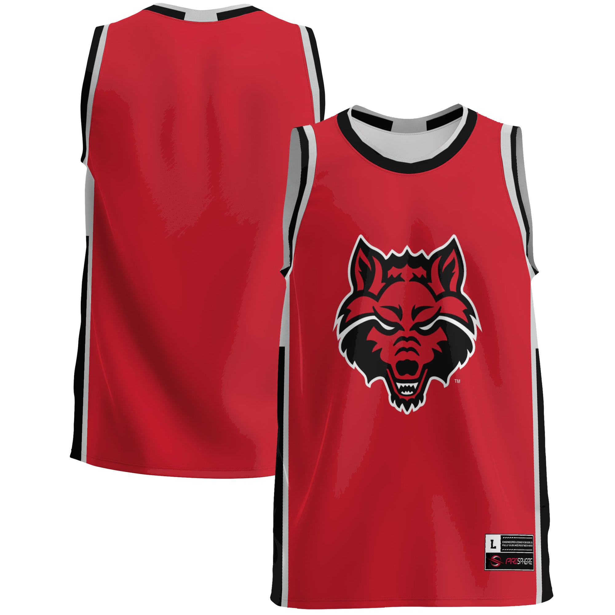 Arkansas State Red Wolves Lightweight Basketball Jersey Scarlet - front and back view