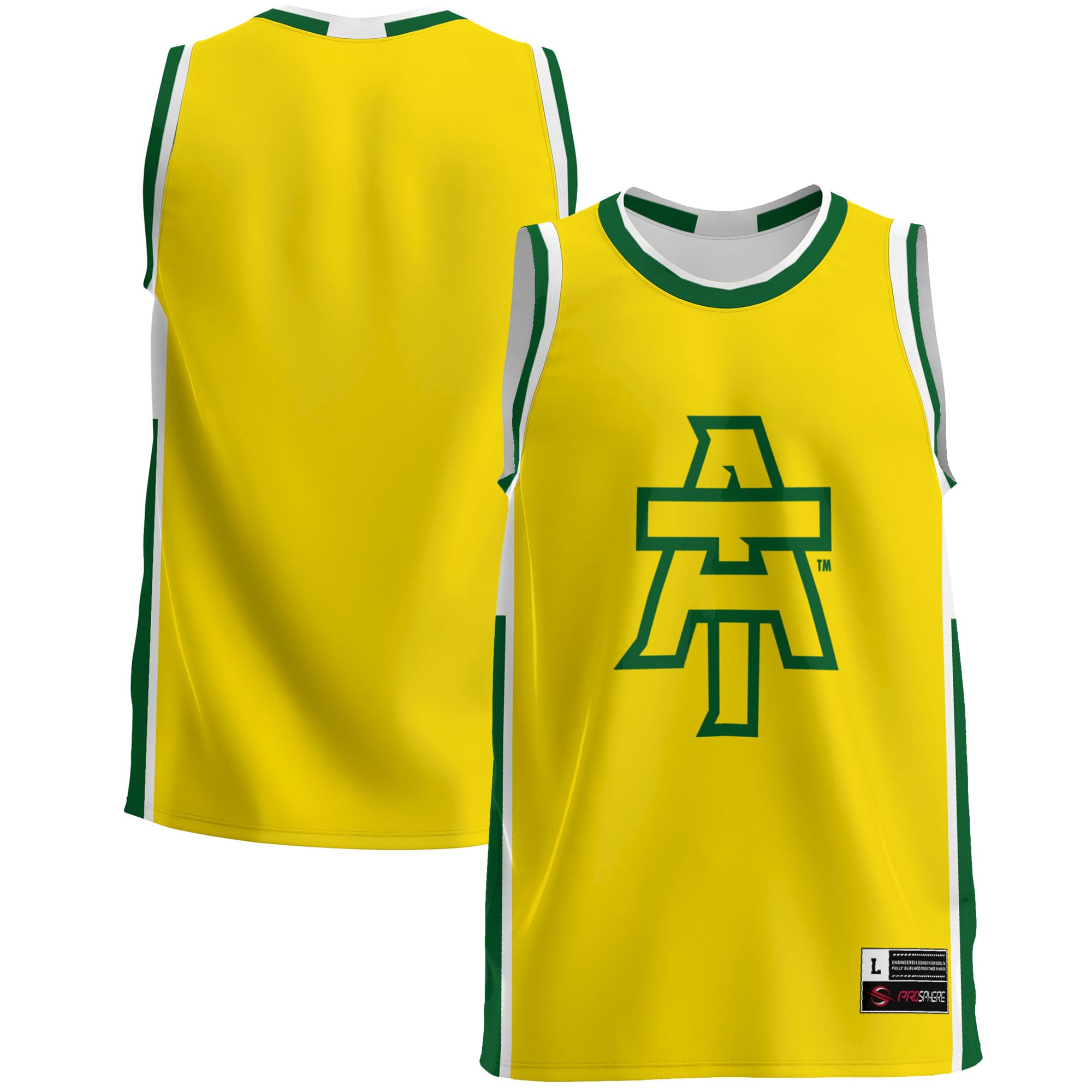 Arkansas Tech Lightweight Basketball Jersey Green - front and back view