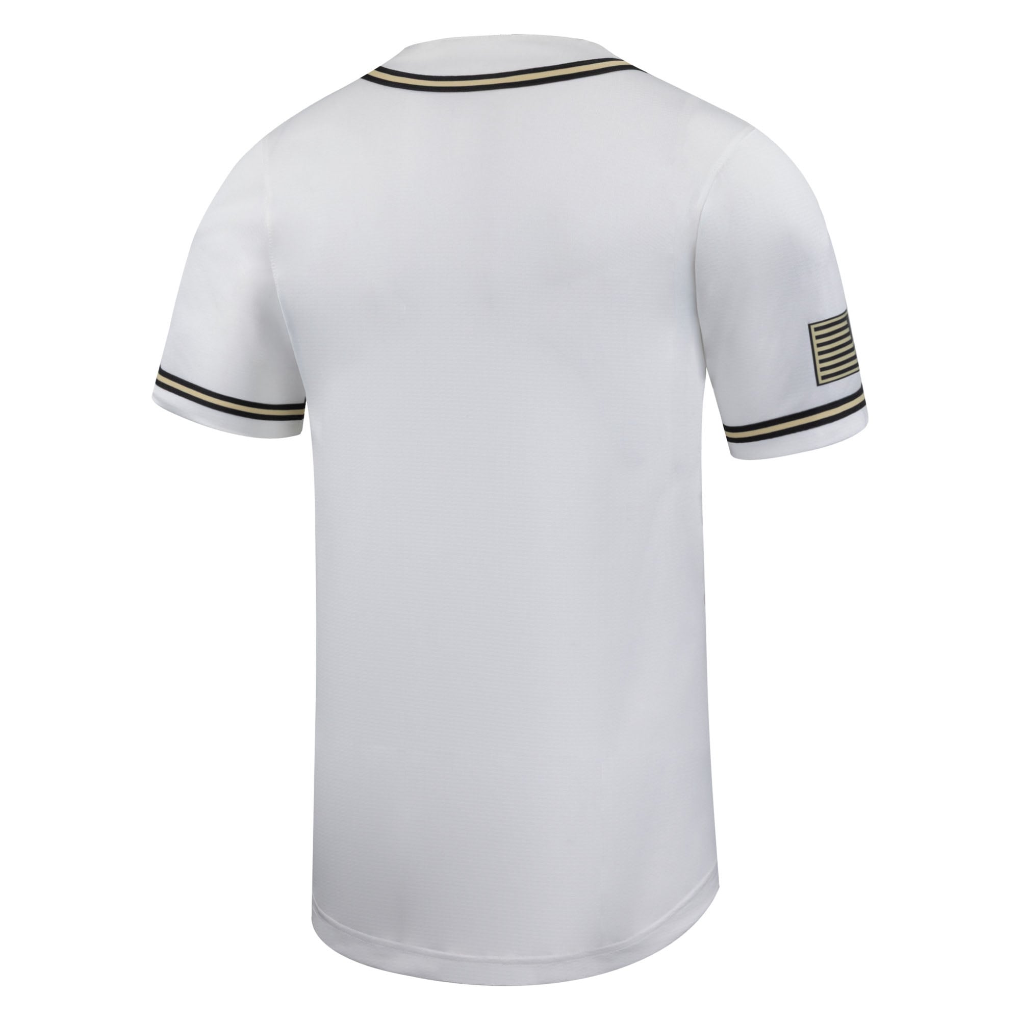 Army Black Knights Baseball Jersey White - back view