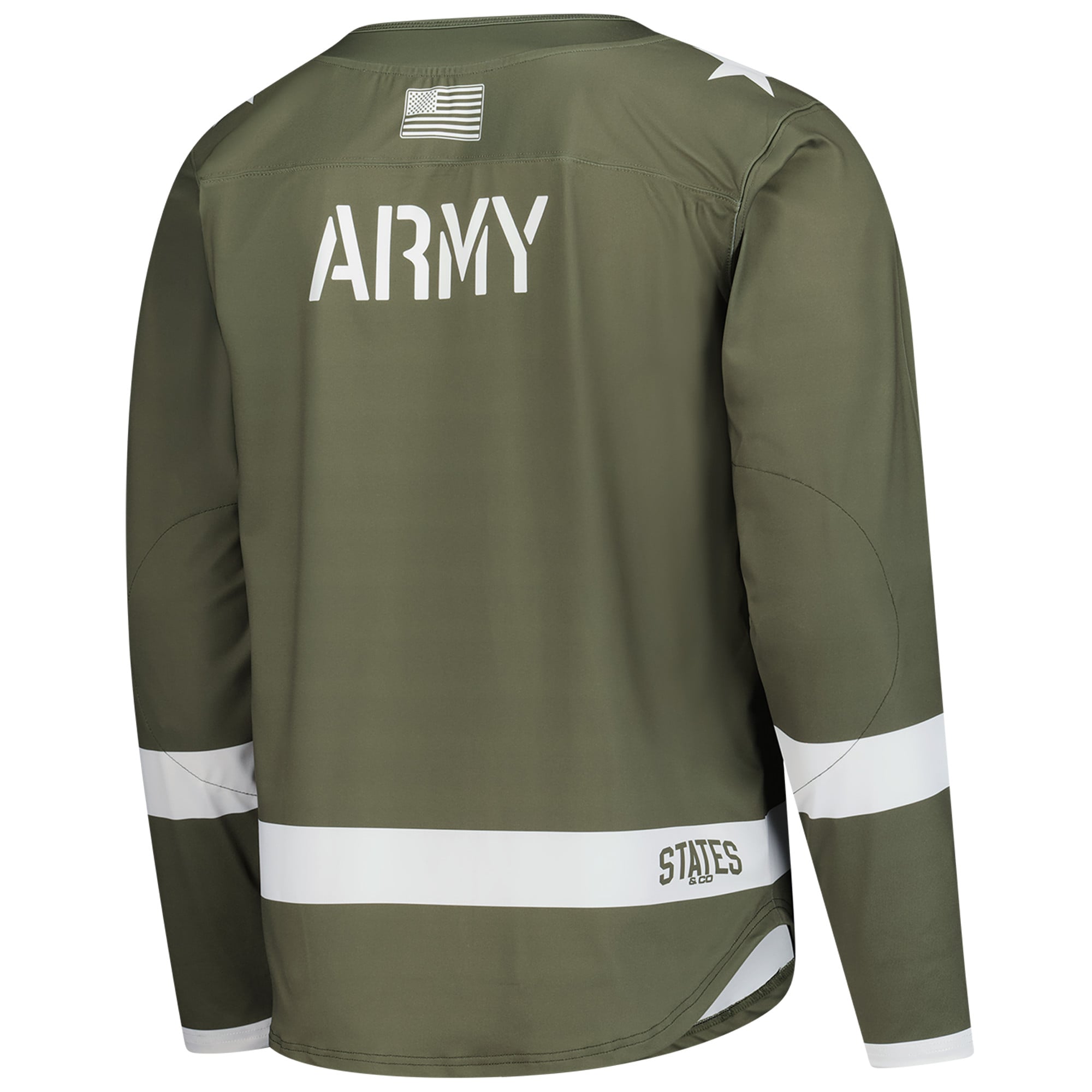 Army Black Knights Hockey Jersey Olive - back view