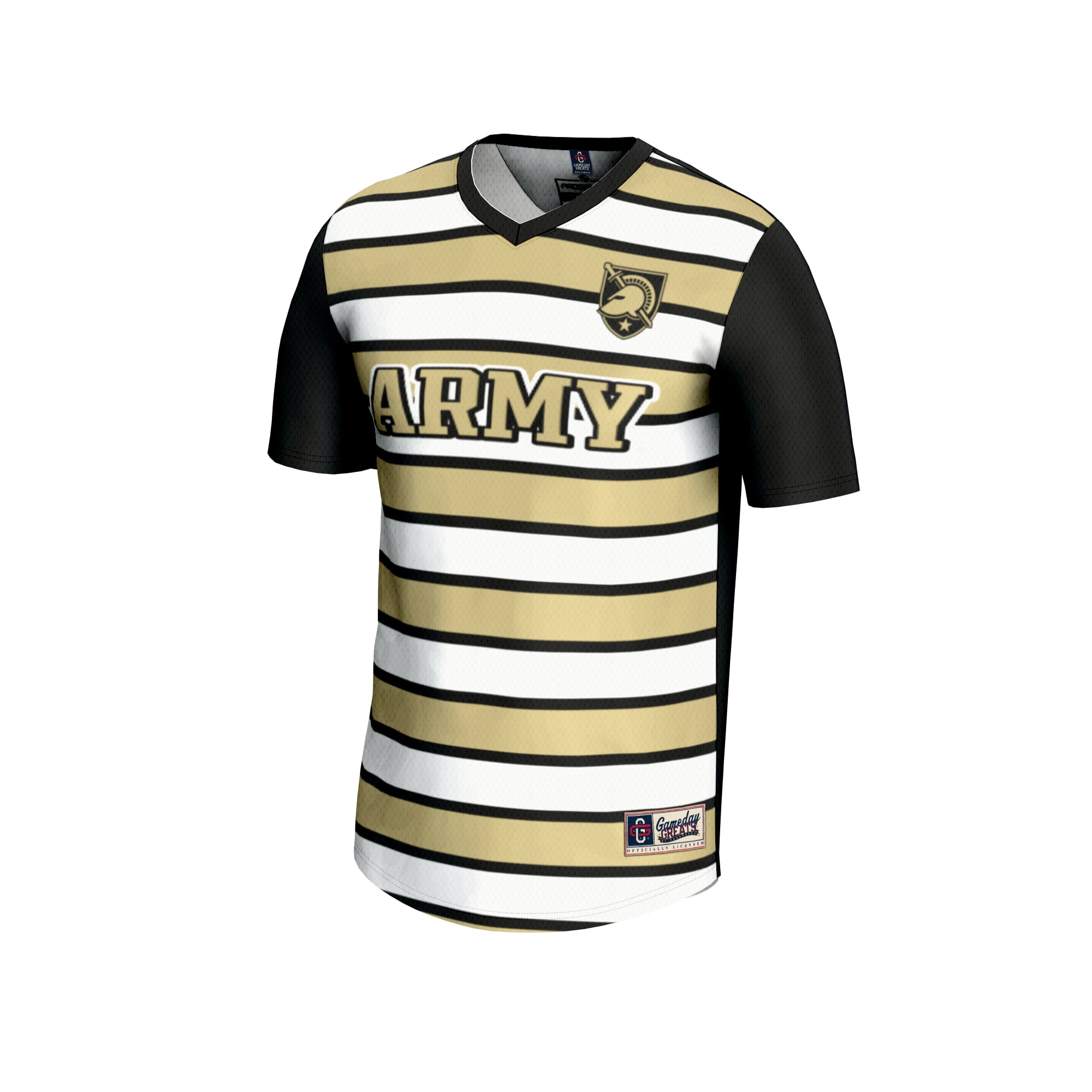 #1 Army Black Knights Youth Lightweight Soccer Fashion Jersey Black - front view