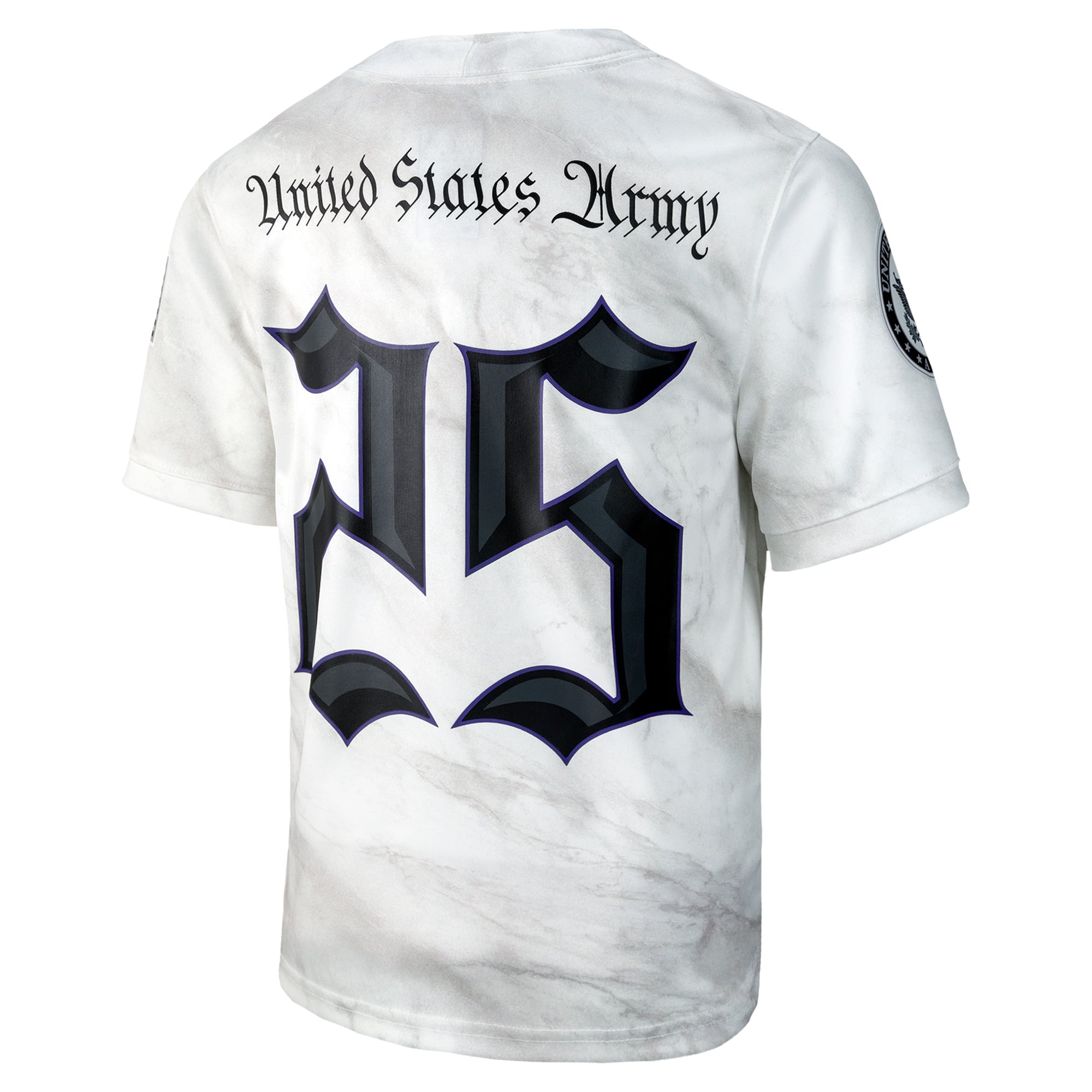 #25 Army Black Knights Youth Army 250 Collection Jersey White - back view