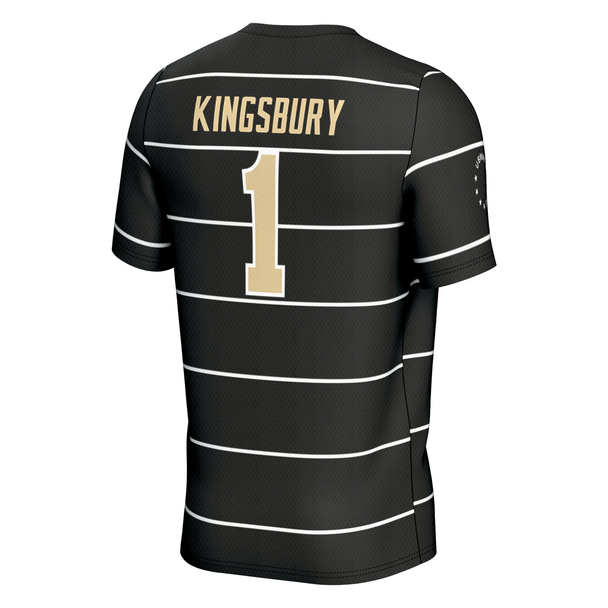 Aubrey Kingsbury Wake Forest Demon Deacons Youth Women's Soccer Fashion Jersey Black - back view