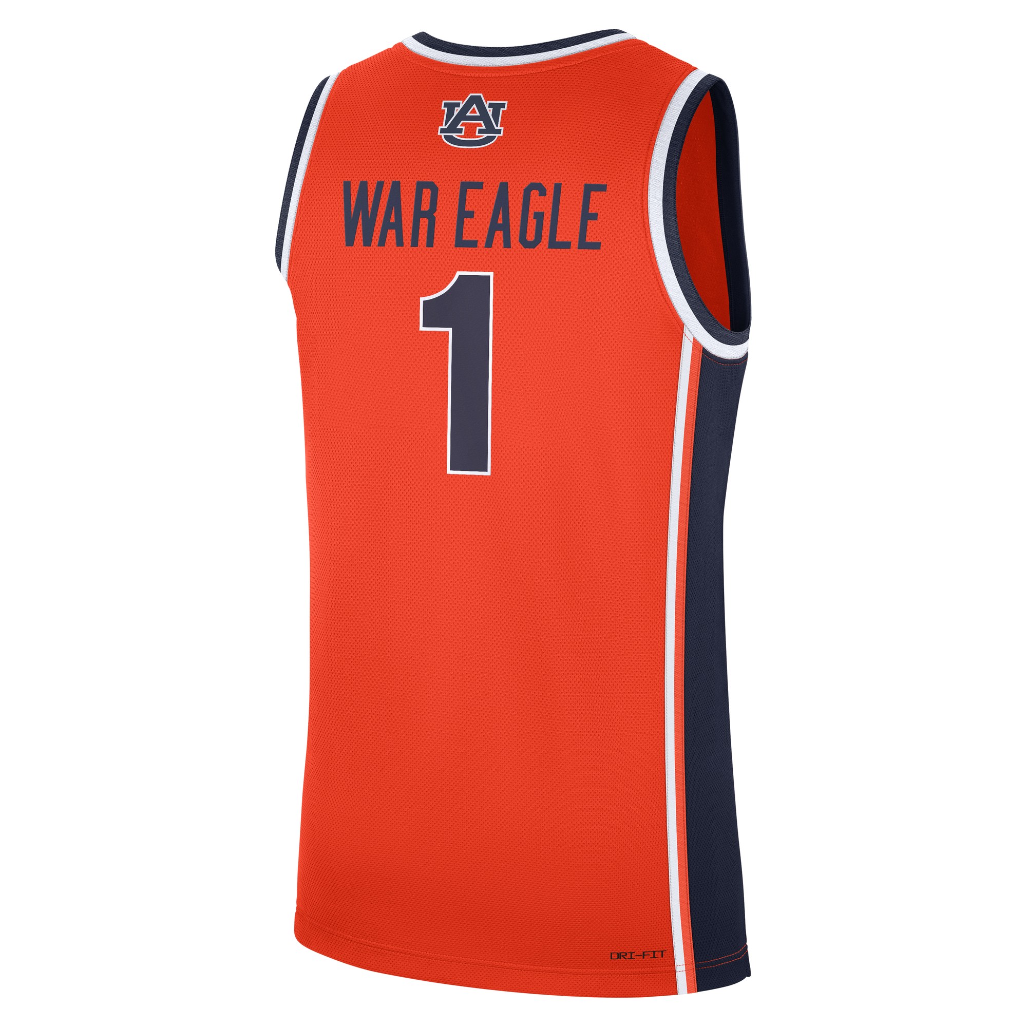 Auburn Tigers #1 Alternate War Eagle Basketball Jersey Orange - back view