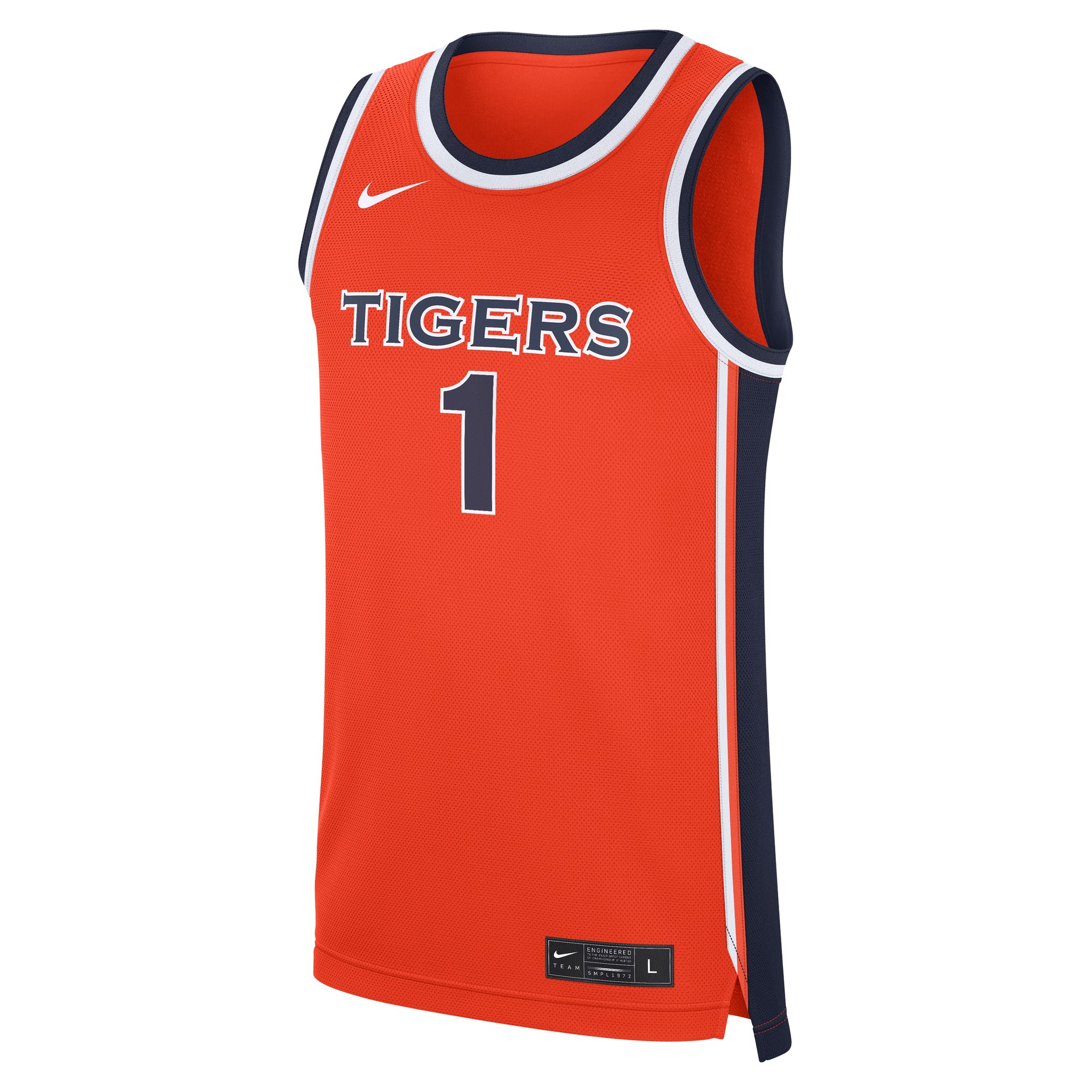 Auburn Tigers #1 Alternate War Eagle Basketball Jersey Orange - front view