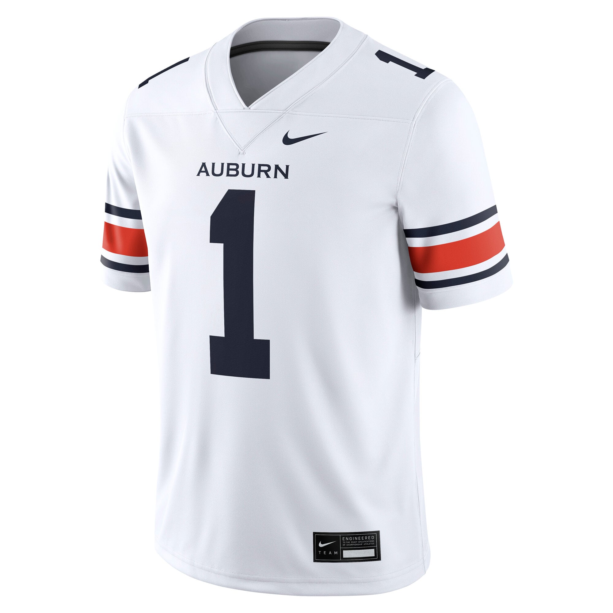 Auburn Tigers Away Football Jersey White - front view