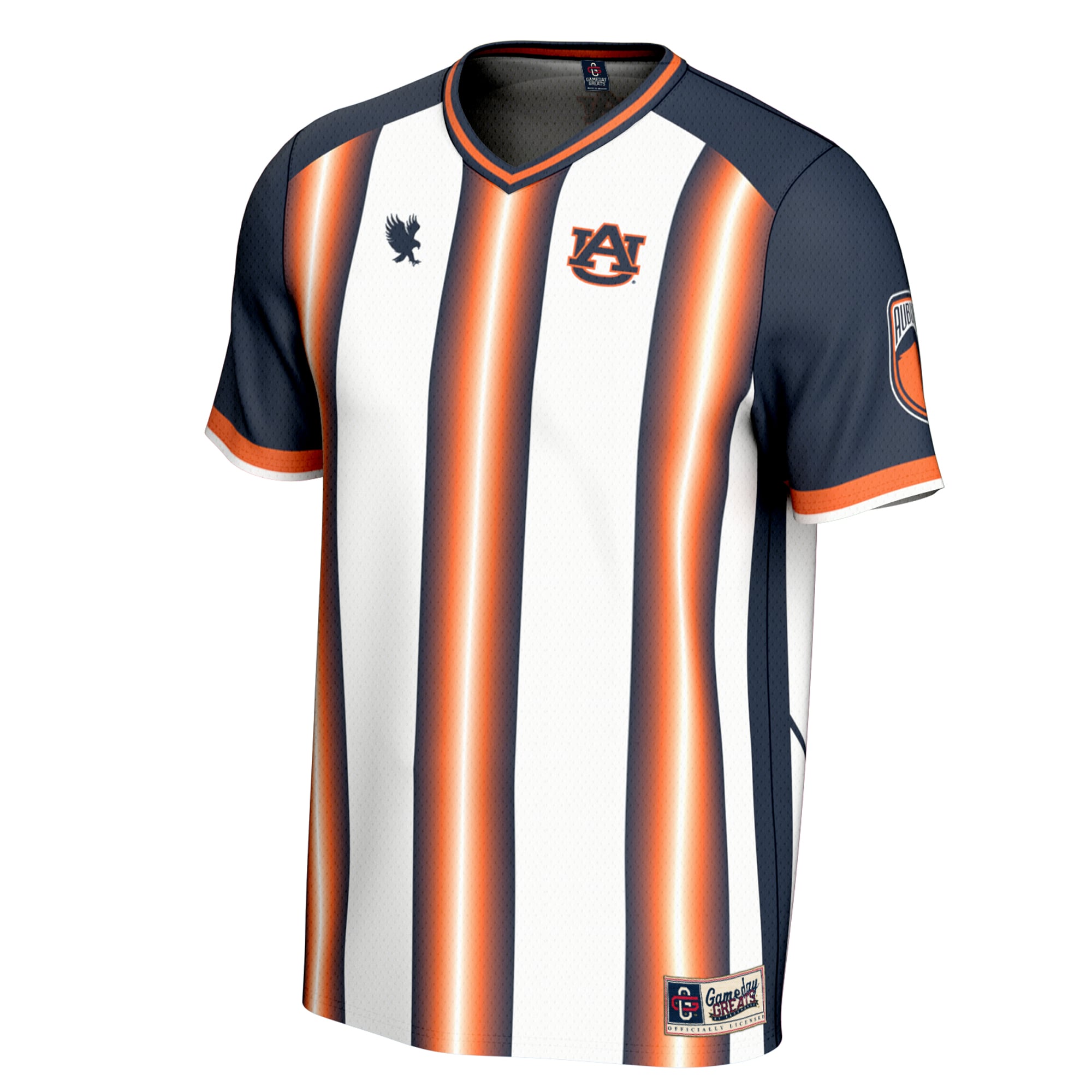 Auburn Tigers Youth War Eagle Commemorative Fashion Soccer Jersey White - front view