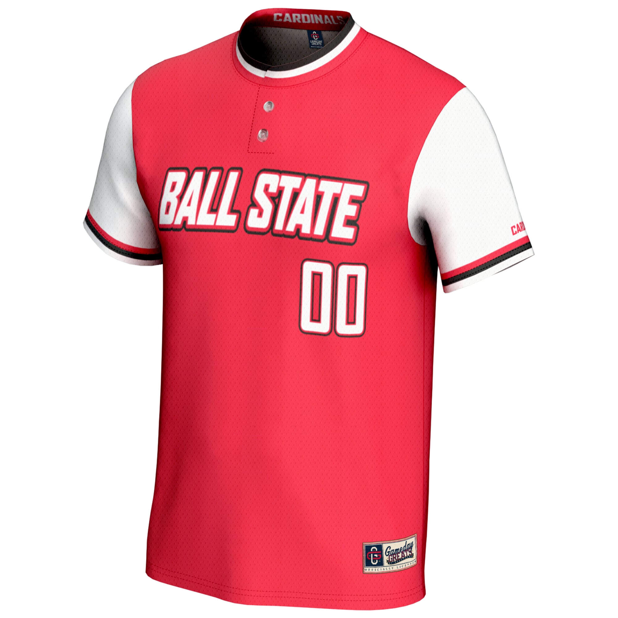 Ball State Cardinals Unisex Lightweight Softball Jersey Red - front view