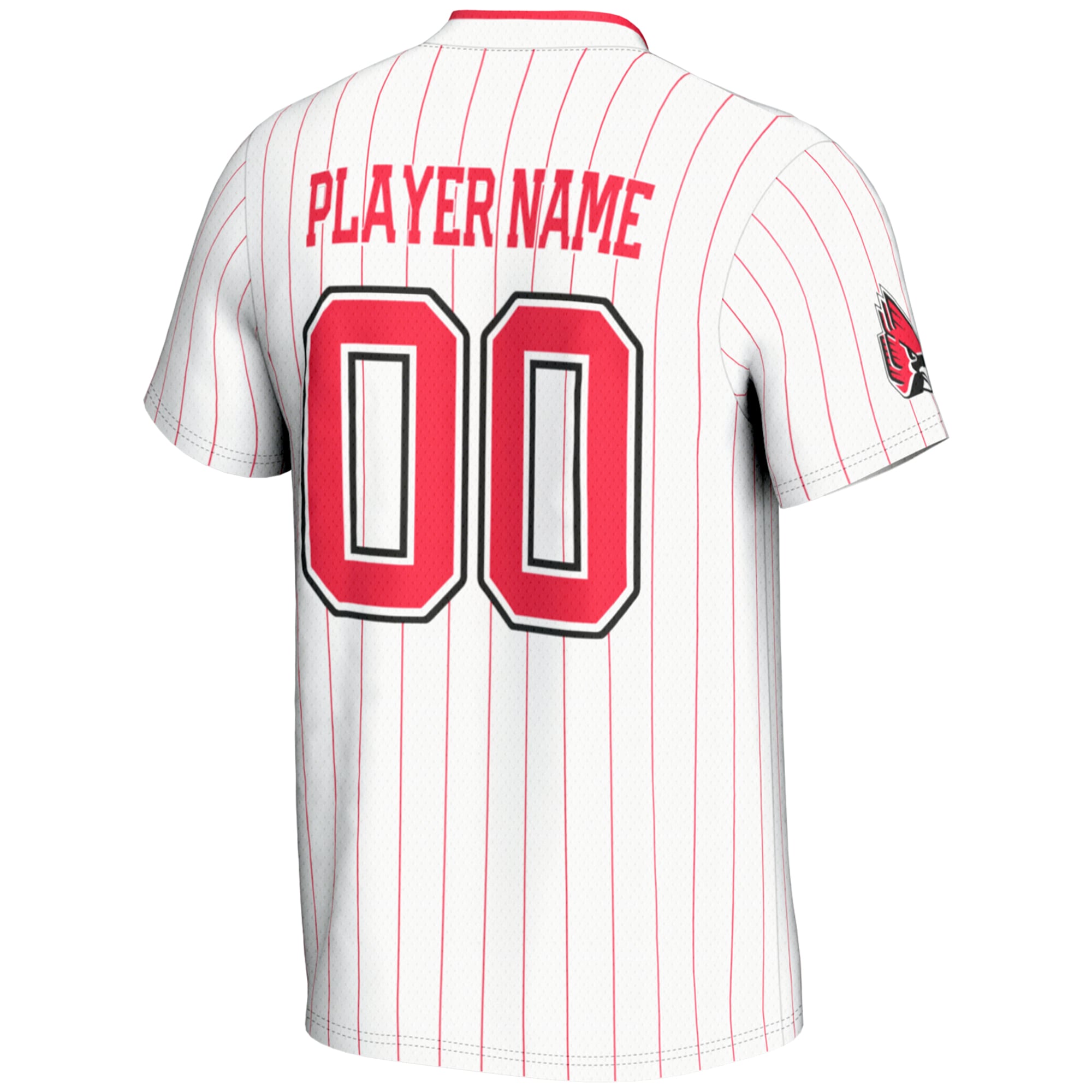 Ball State Cardinals Unisex Lightweight Softball Jersey White - back view