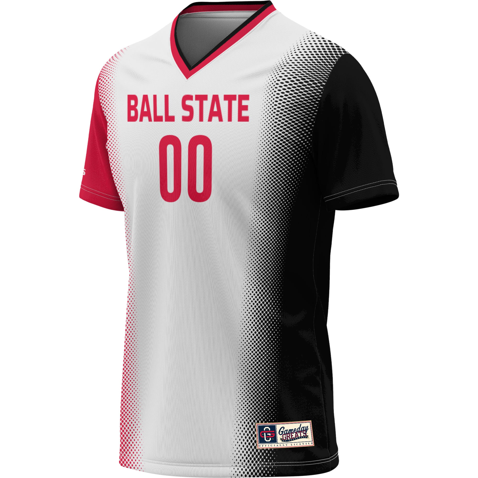 Ball State Cardinals Youth Lightweight Women's Soccer Jersey White - front view