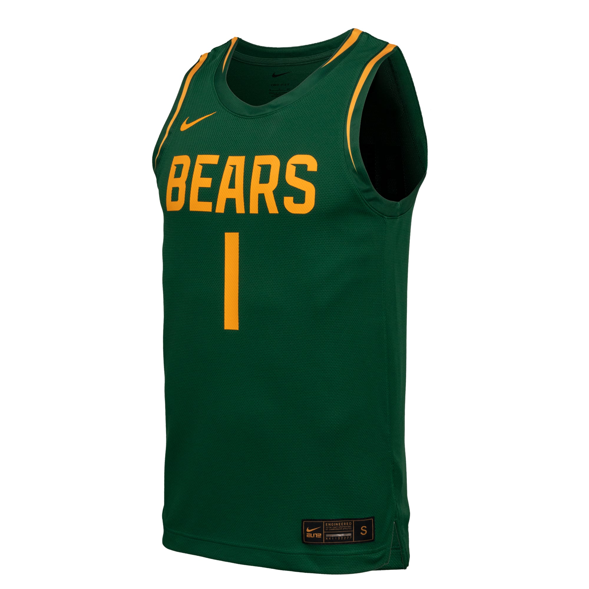 Baylor Bears Basketball Jersey Green - front view