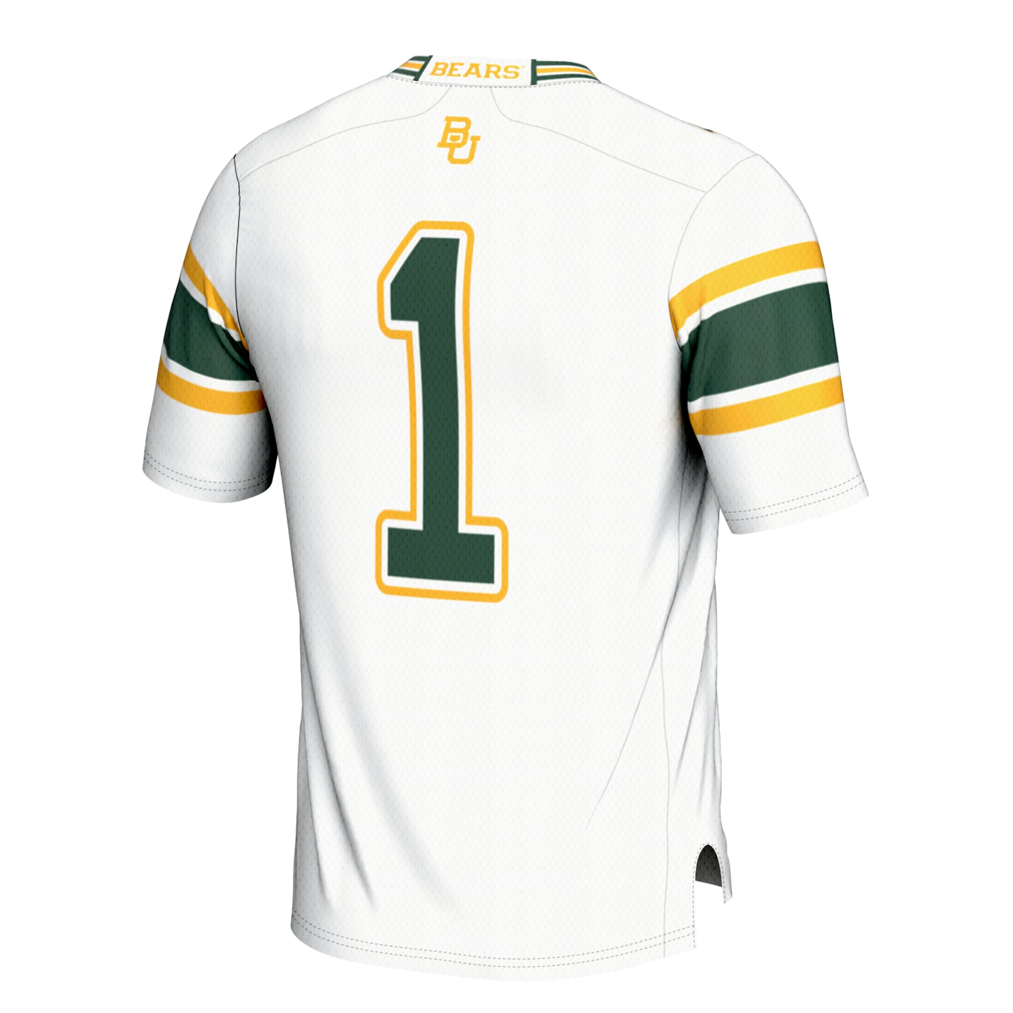 #1 Baylor Bears Football Jersey White - back view
