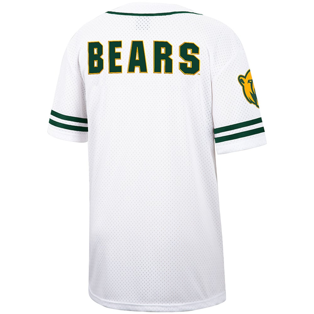 Baylor Bears Free Spirited Mesh Button-Up Baseball Jersey White - back view