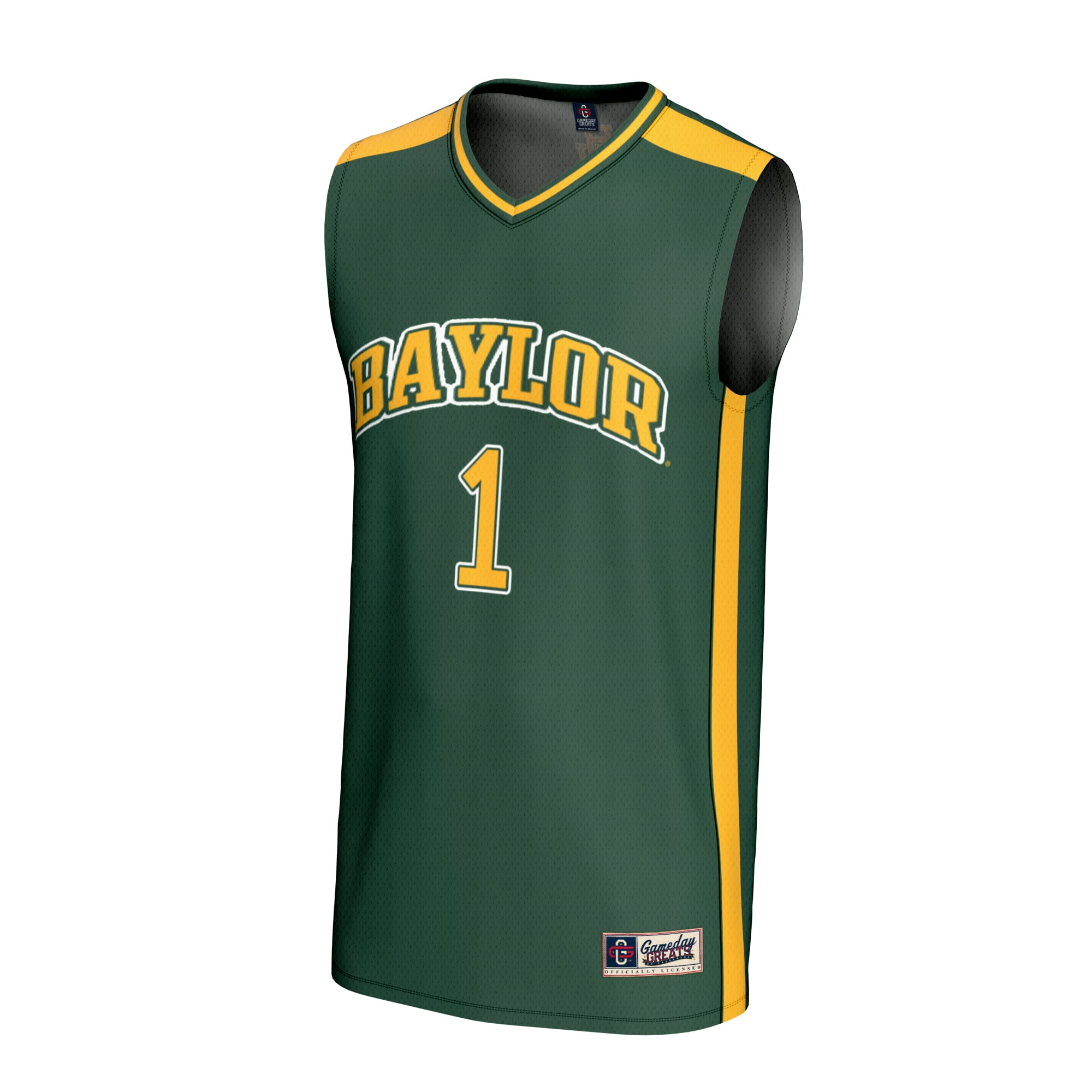 #1 Baylor Bears Unisex Lightweight Collegiate Basketball Fashion Jersey Green - front view
