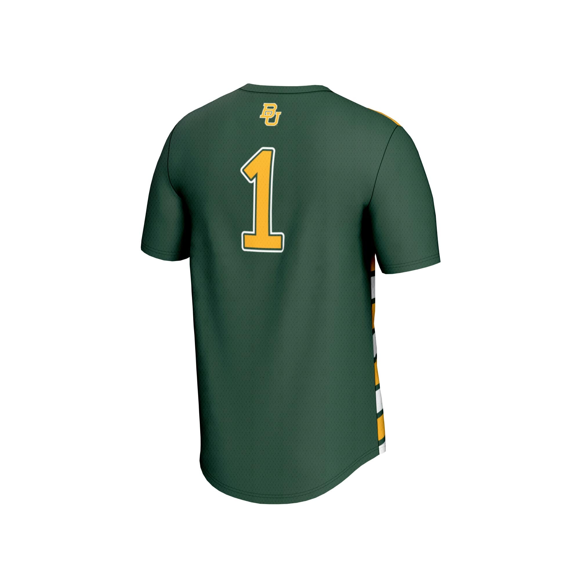 #1 Baylor Bears Unisex Lightweight Soccer Fashion Jersey Green - back view
