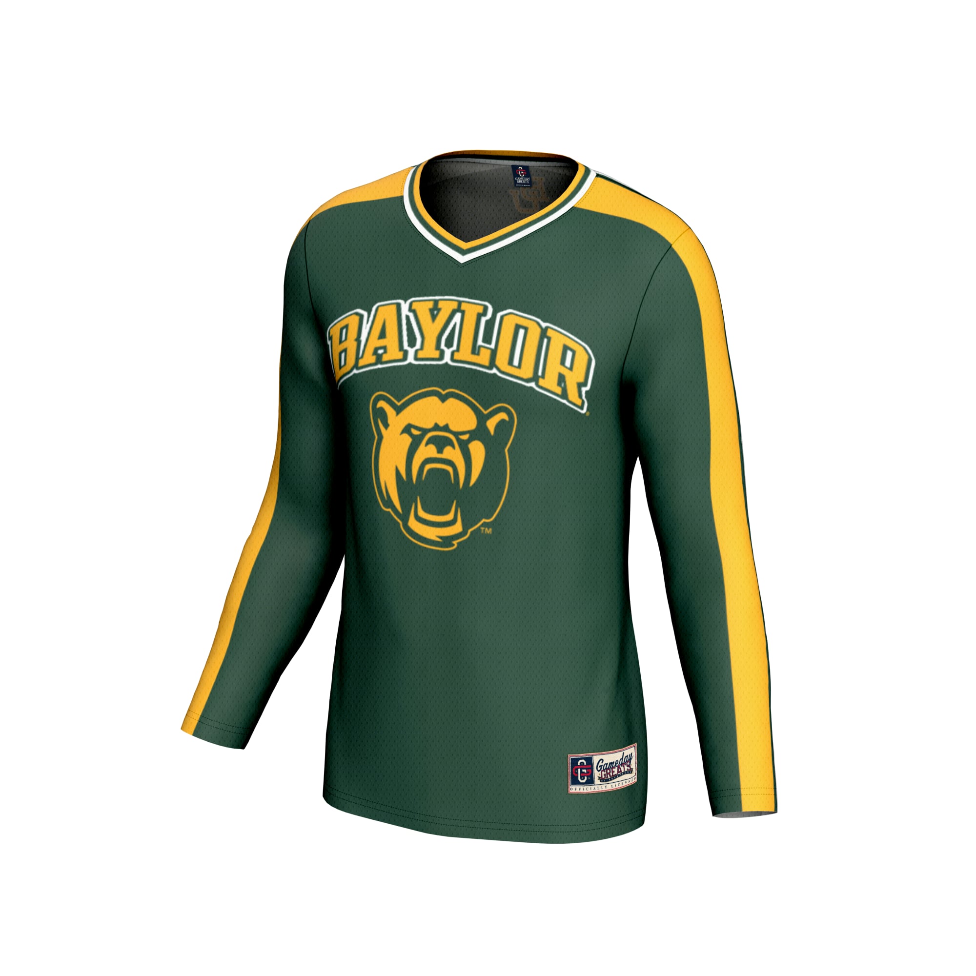 #1 Baylor Bears Unisex Lightweight Volleyball Fashion Jersey Green - front view