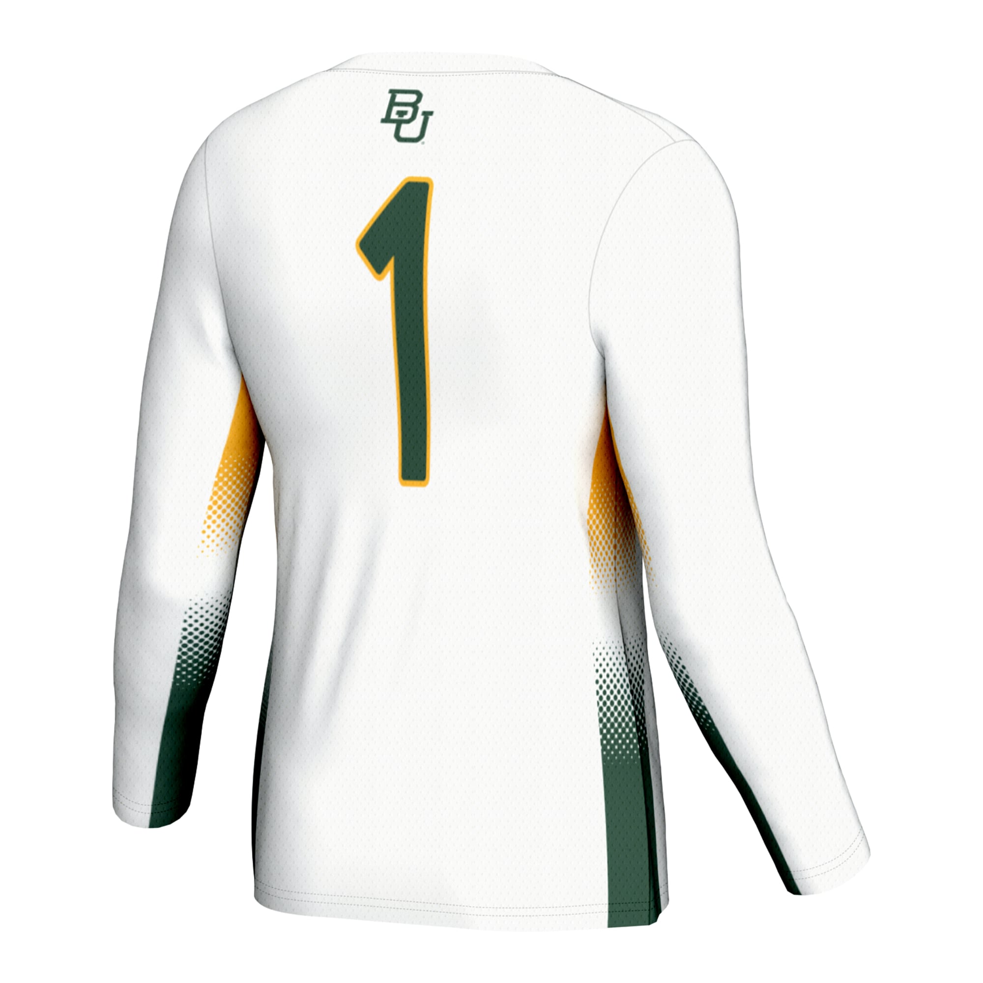 #1 Baylor Bears Youth Lightweight Women's Volleyball Jersey White - back view