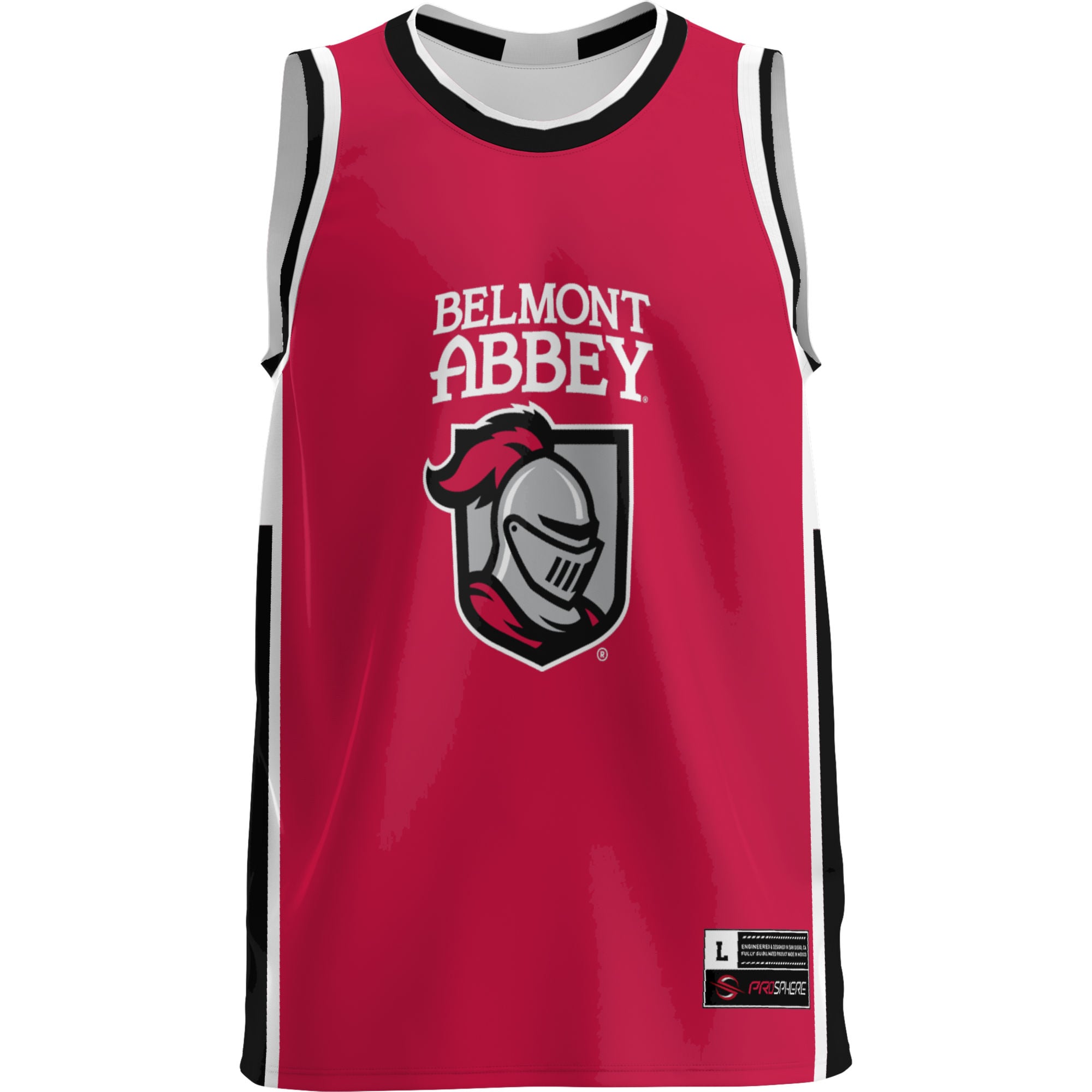 Belmont Abbey Crusaders Lightweight Basketball Jersey Scarlet - front view