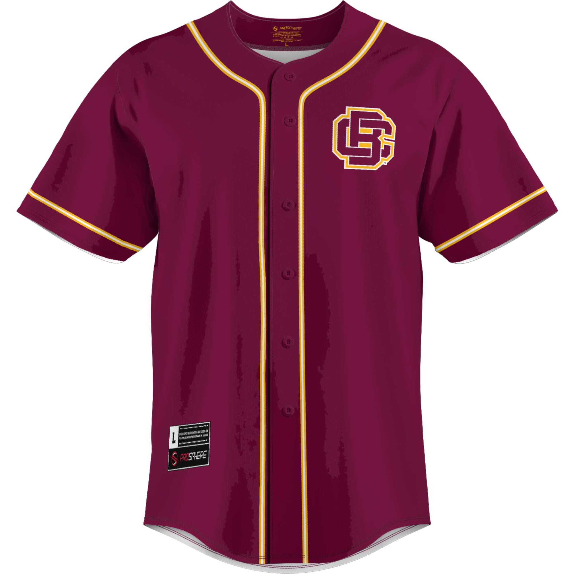 Bethune-Cookman Wildcats Lightweight Baseball Jersey Maroon - front view