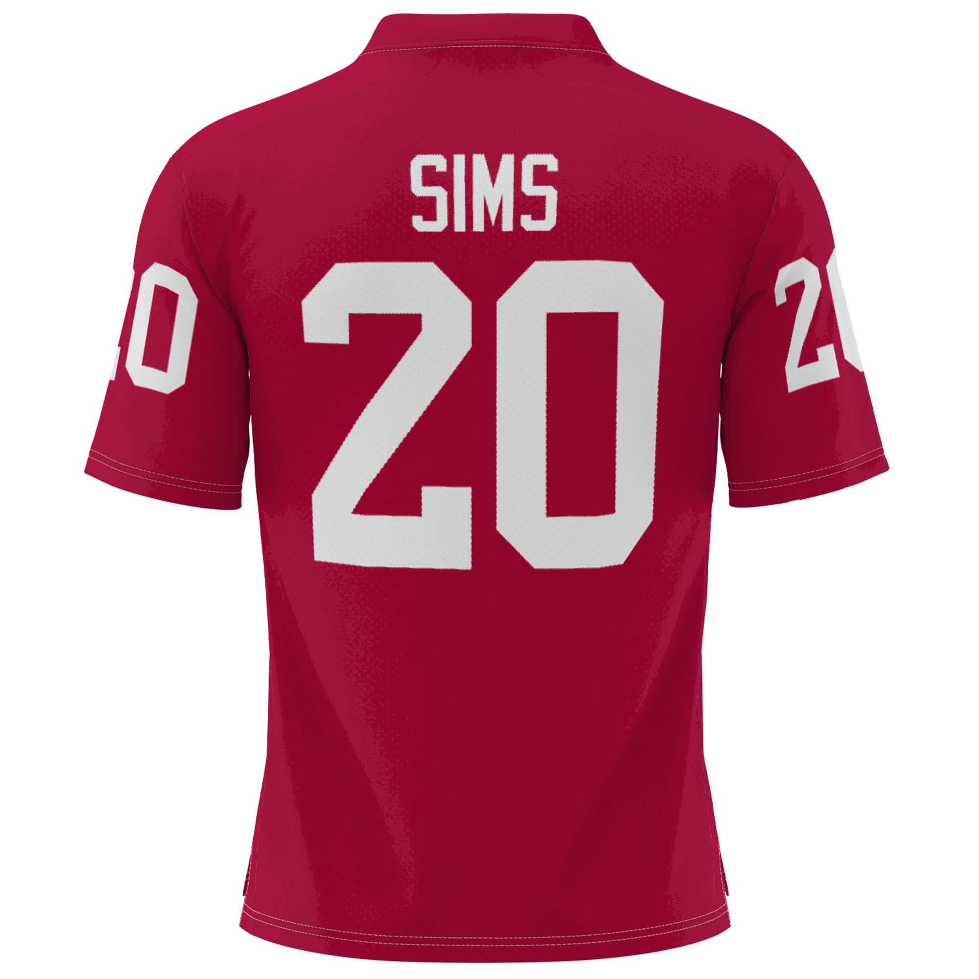 Billy Sims Oklahoma Sooners Heisman Football Jersey Crimson - back view