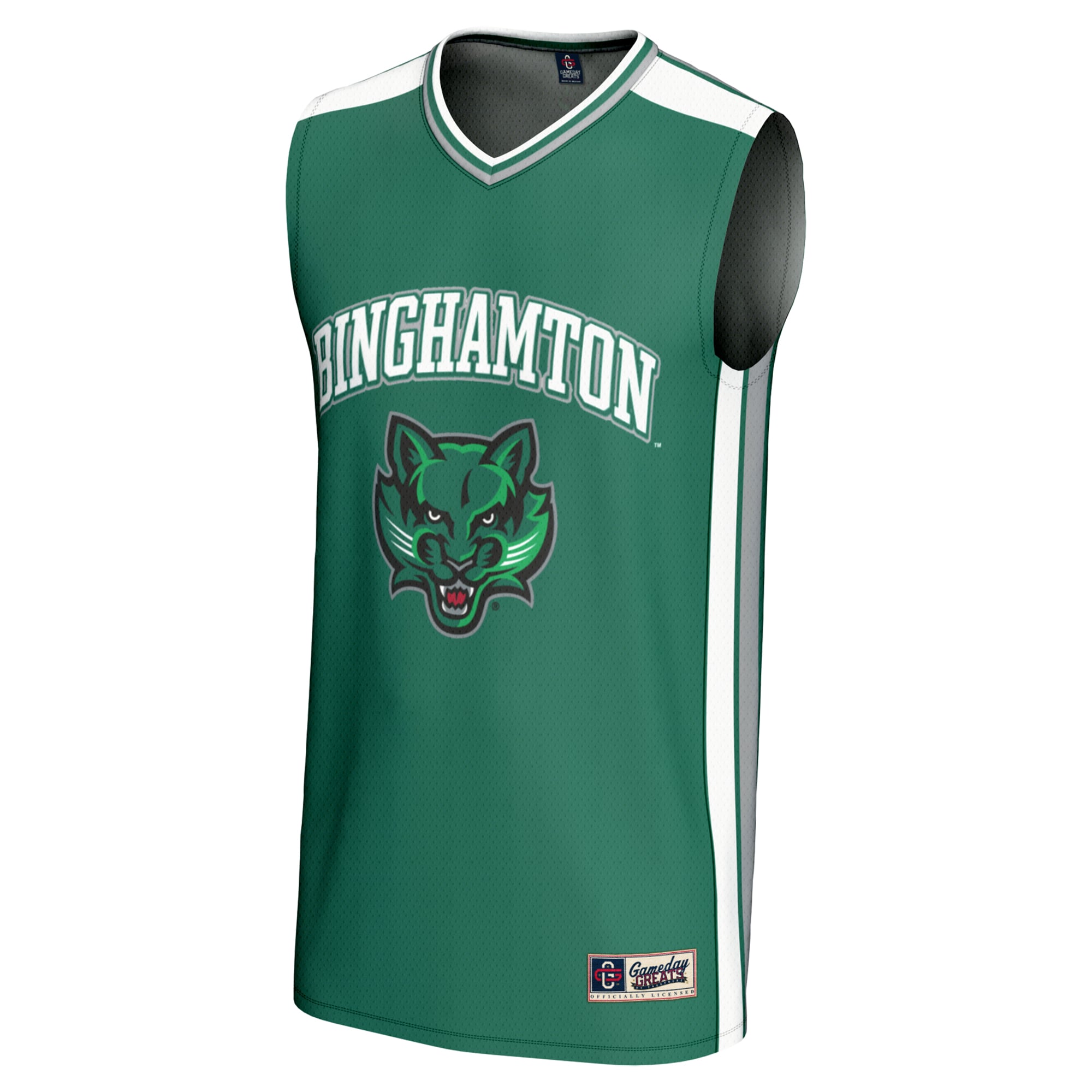 Binghamton Bearcats Spirit Basketball Jersey Green - front view