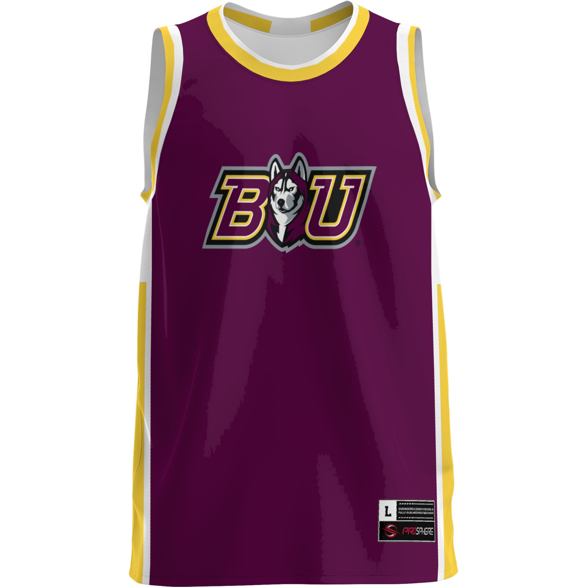 Bloomsburg Huskies Lightweight Basketball Jersey Maroon - front view