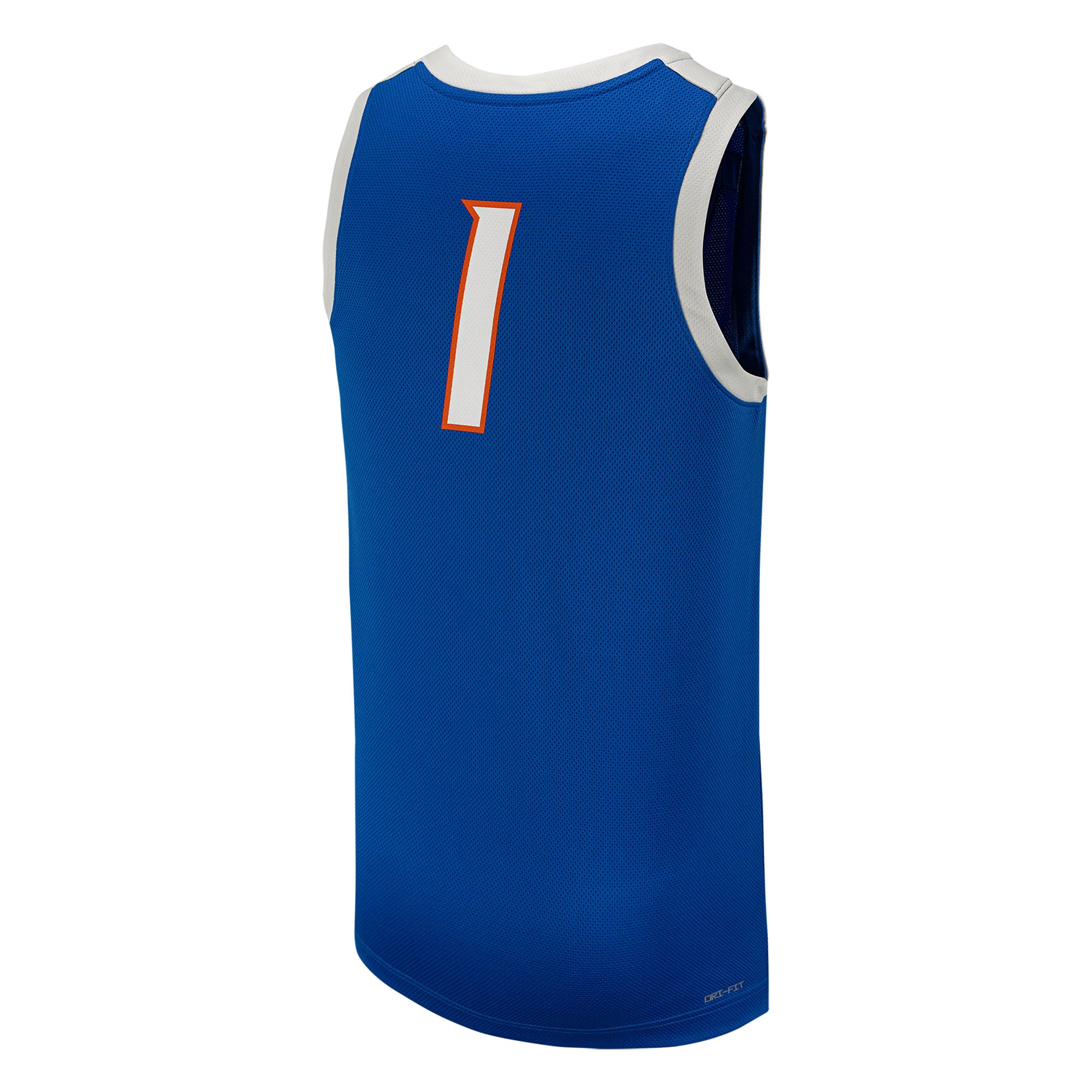 #1 Boise State Broncos Basketball Jersey Royal - back view