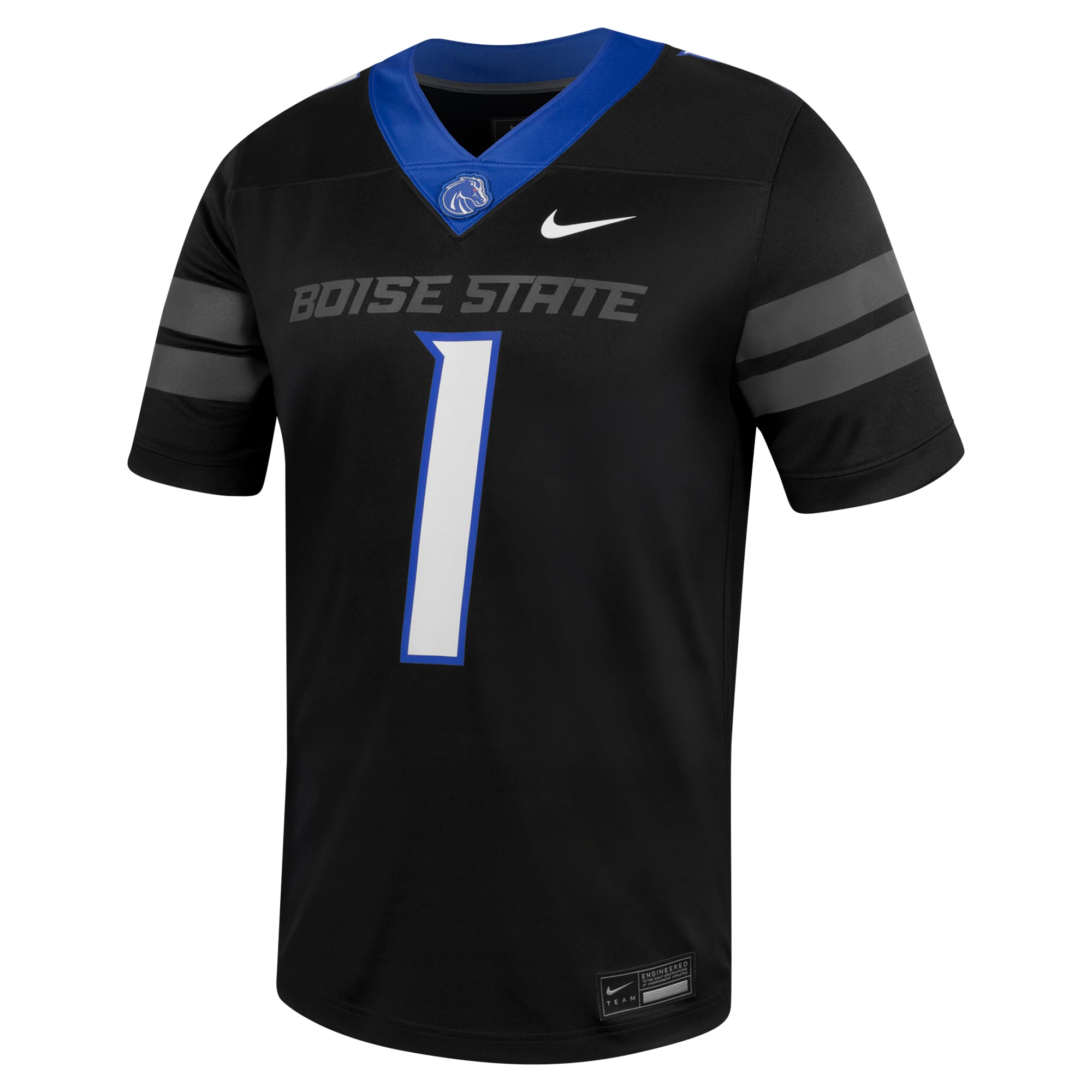 #1 Boise State Broncos Football Jersey Black - front view