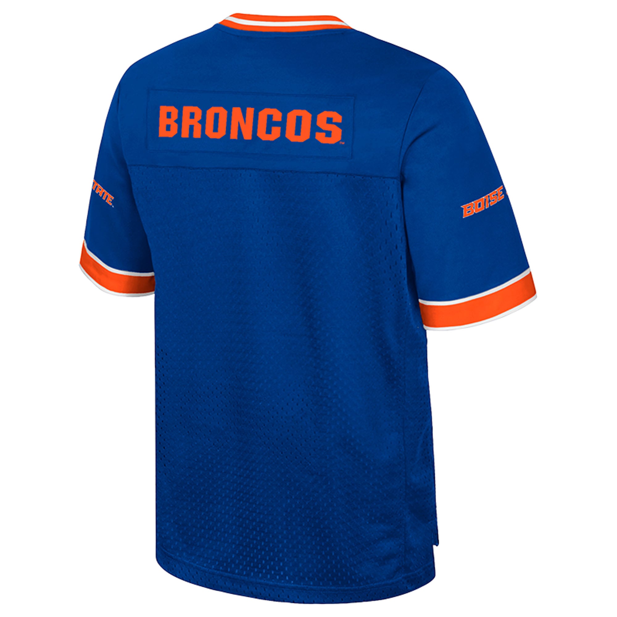 Boise State Broncos Nothing But The Hits Football Jersey Royal - back view