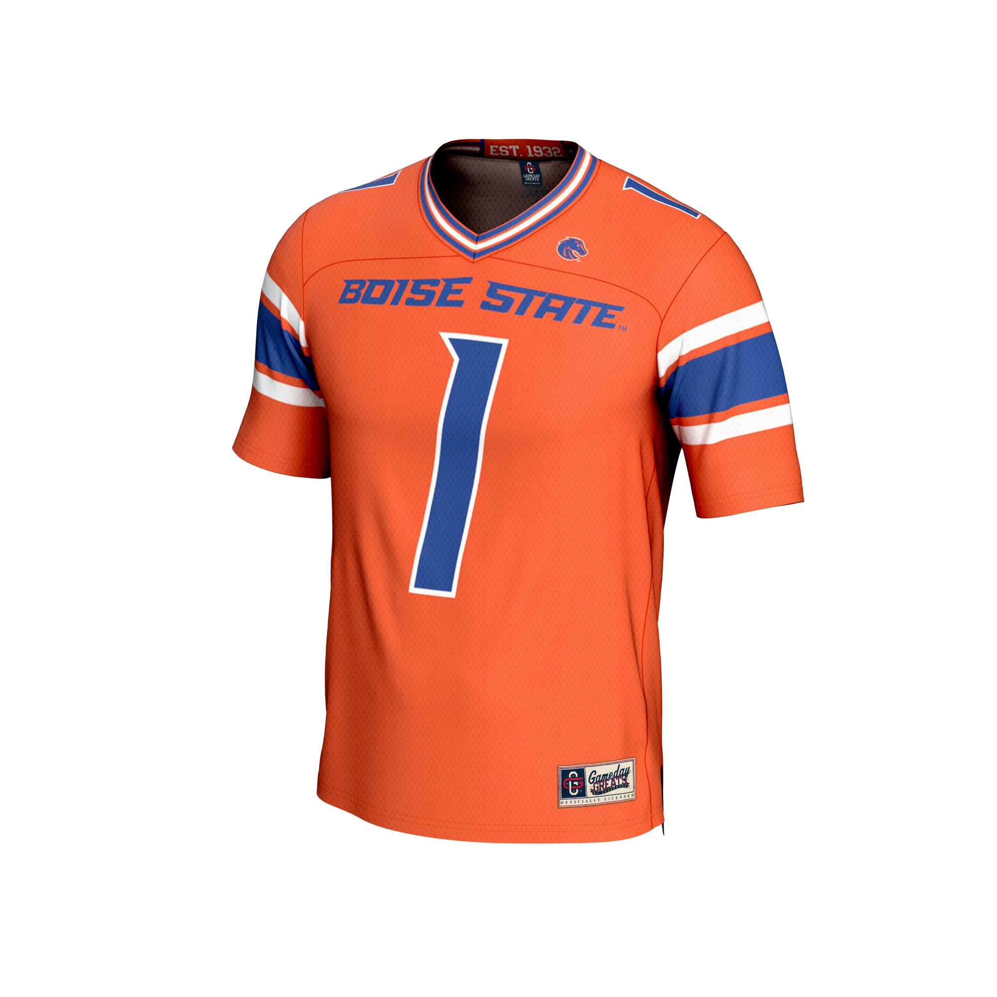 Boise State Broncos Unisex Collegiate Football Lightweight Fashion Jersey Orange - front view