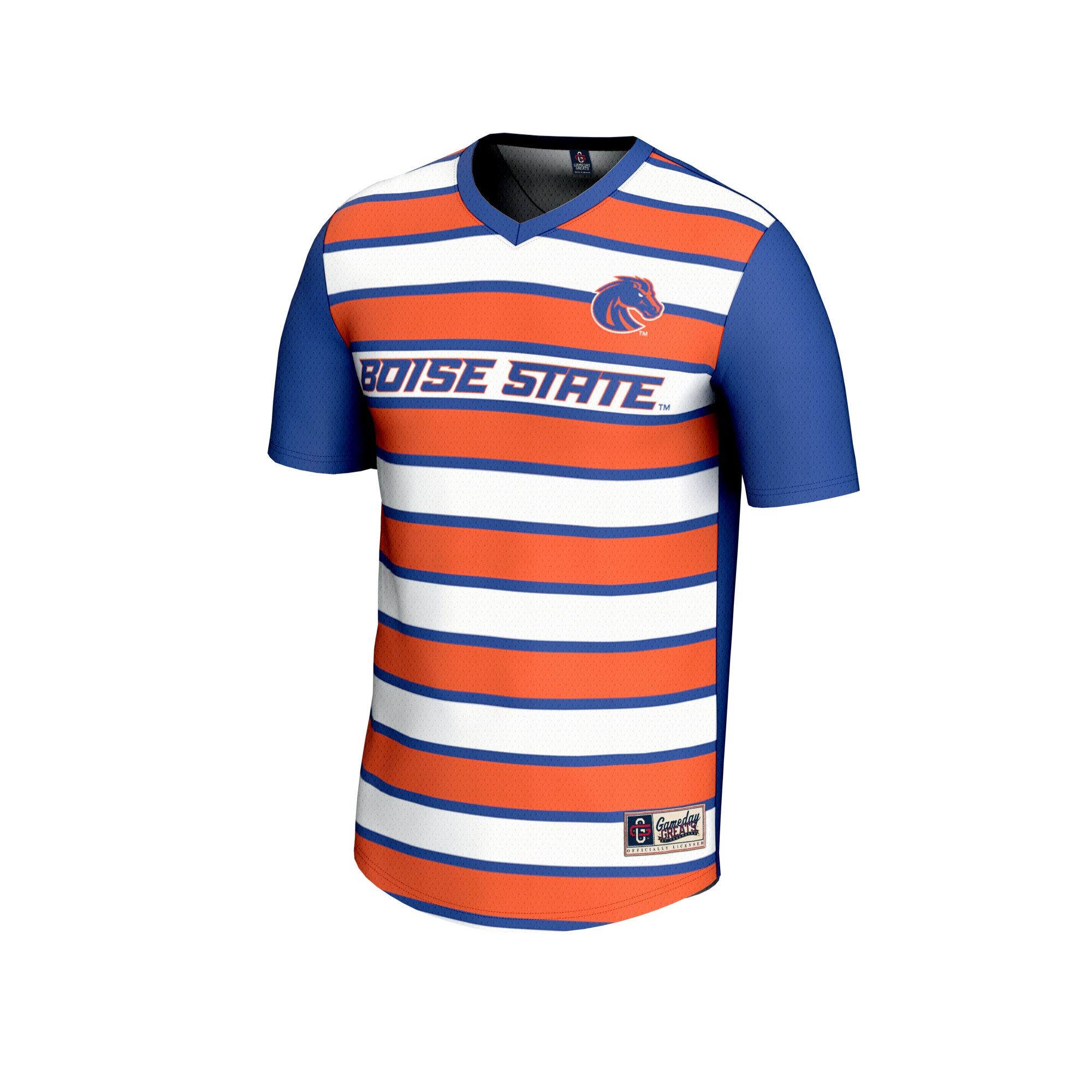 Boise State Broncos Youth Lightweight Collegiate Soccer Fashion Jersey Royal - front view