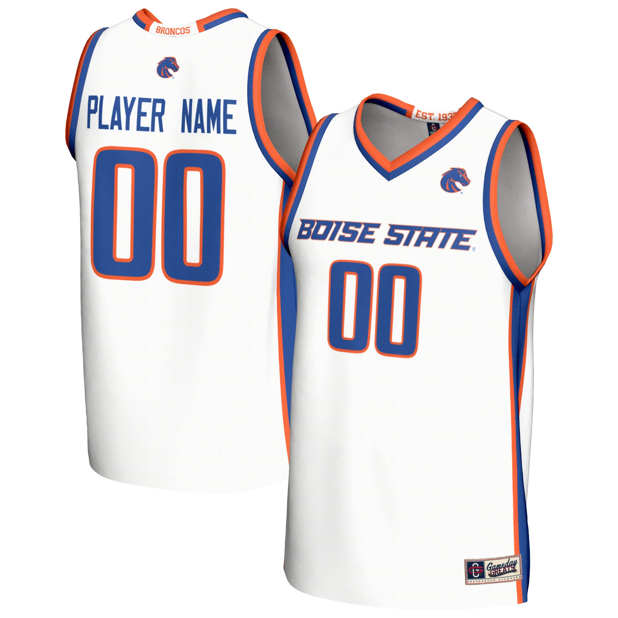 Boise State Broncos Unisex Lightweight Collegiate Women's Basketball Fashion - front and back view