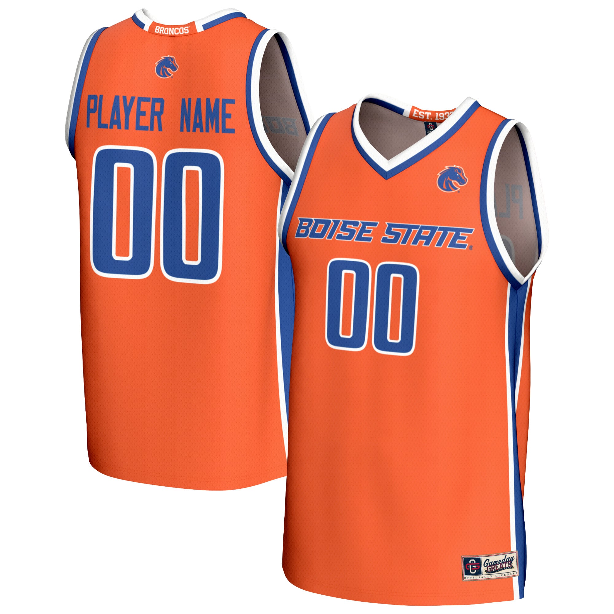 Boise State Broncos Unisex Lightweight Collegiate Women's Basketball Fashion - front and back view