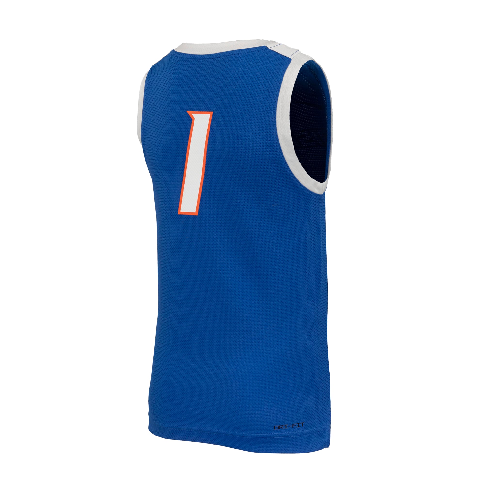 #1 Boise State Broncos Youth Basketball Jersey Royal - back view