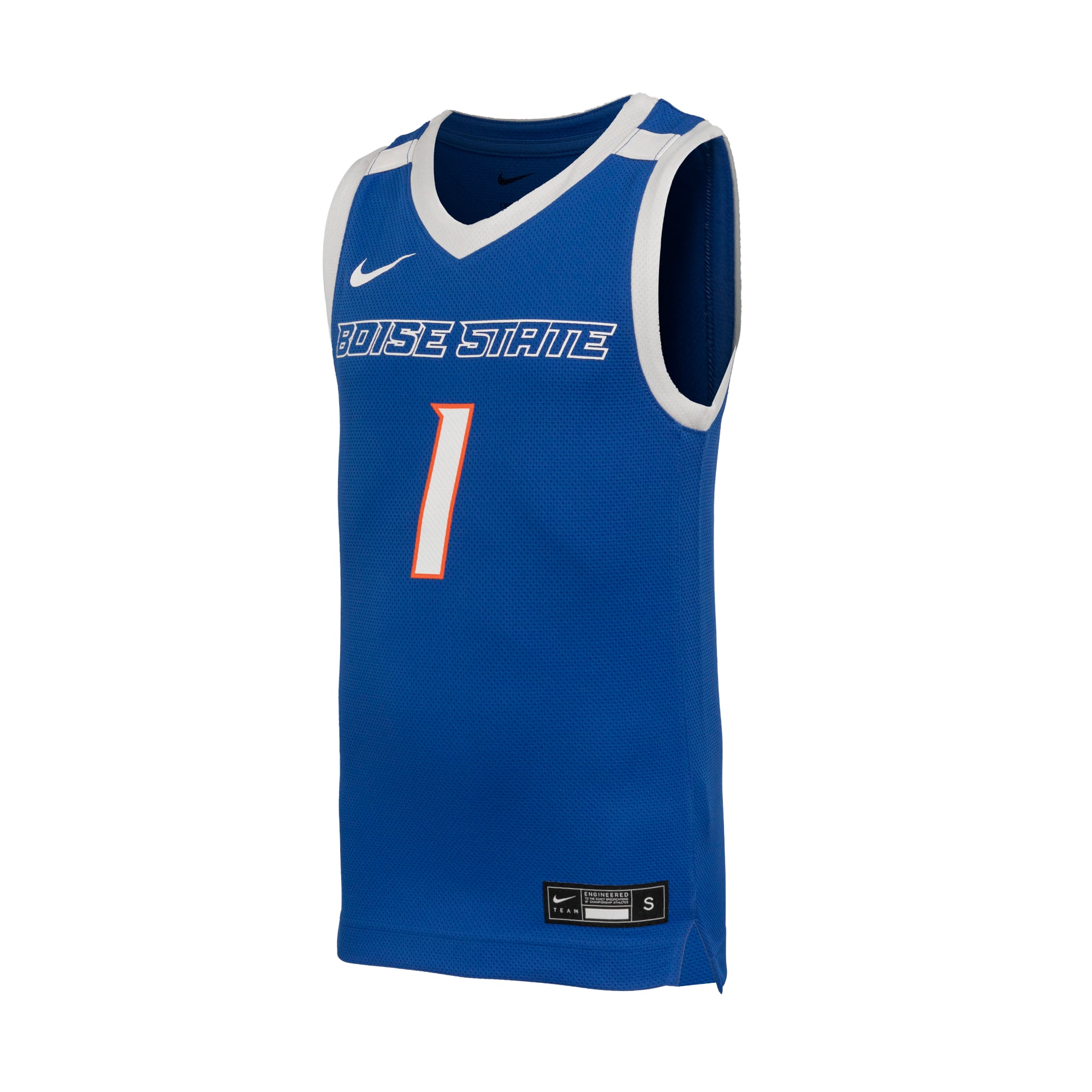 #1 Boise State Broncos Youth Basketball Jersey Royal - front view