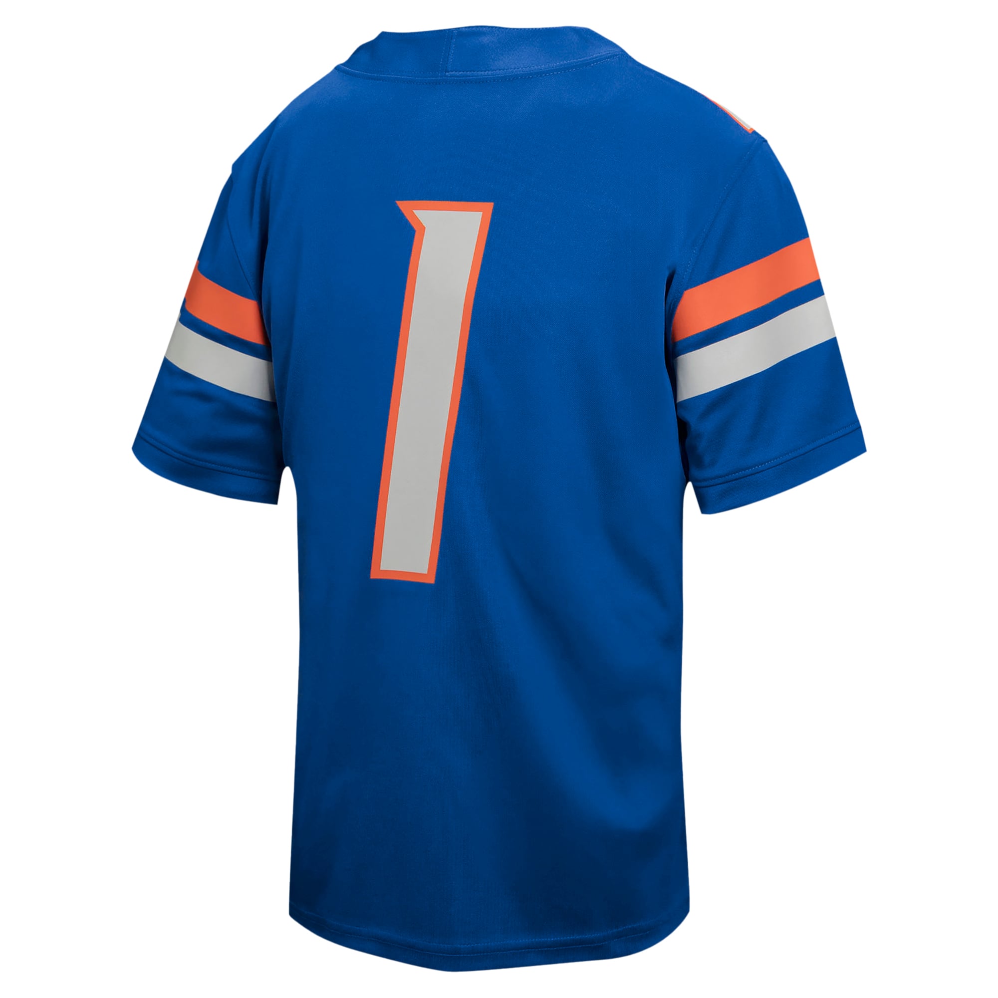 #1 Boise State Broncos Youth Football Jersey Royal - back view