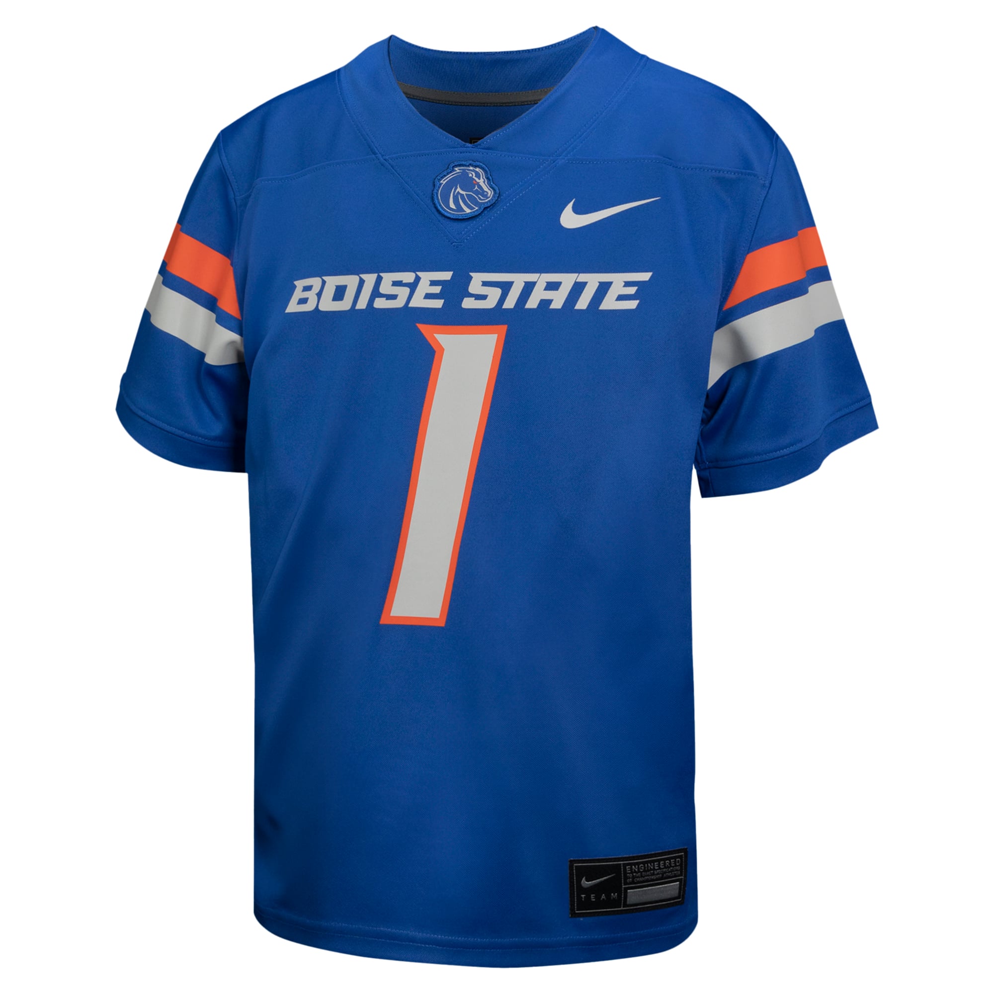 #1 Boise State Broncos Youth Football Jersey Royal - front view
