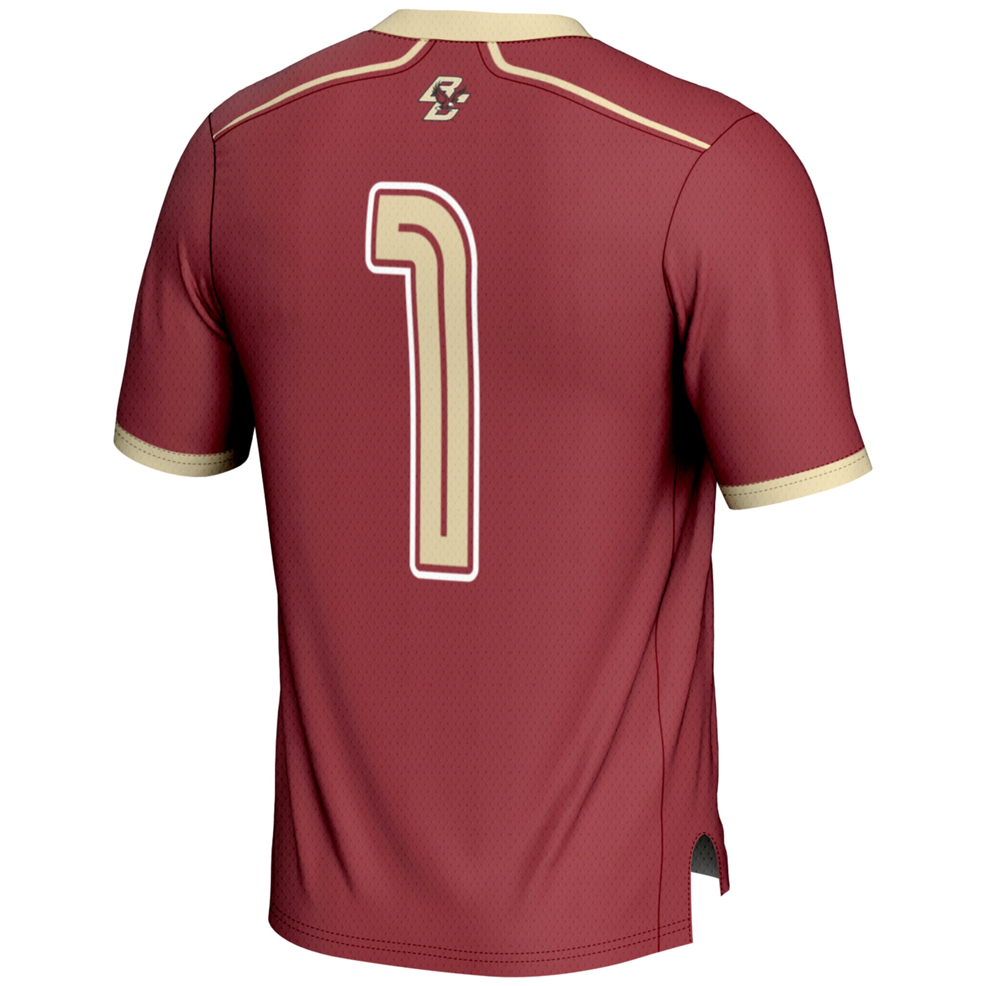 Boston College Eagles #1 Lightweight Lacrosse Jersey Maroon - back view