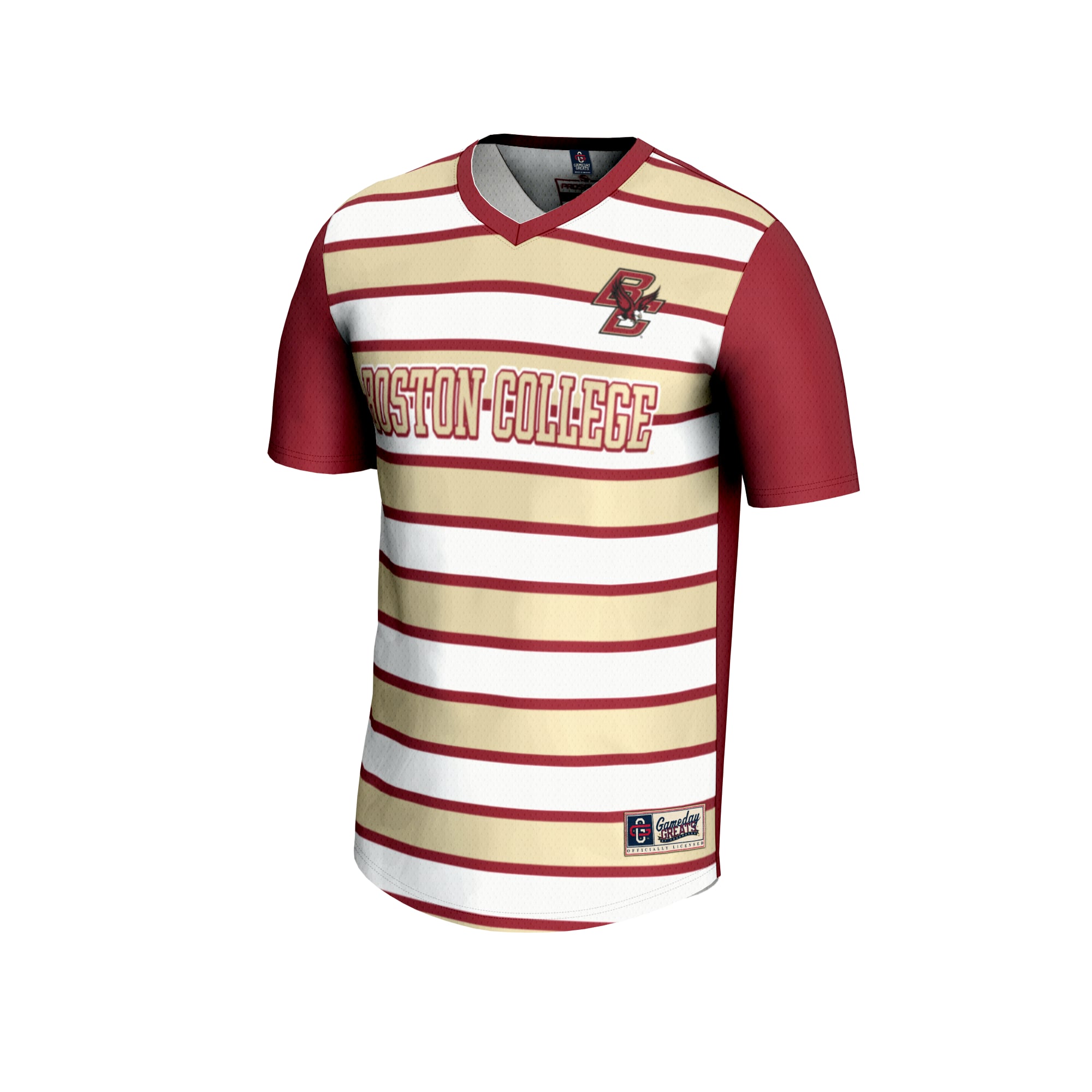 #1 Boston College Eagles Unisex Lightweight Soccer Fashion Jersey Maroon - front view